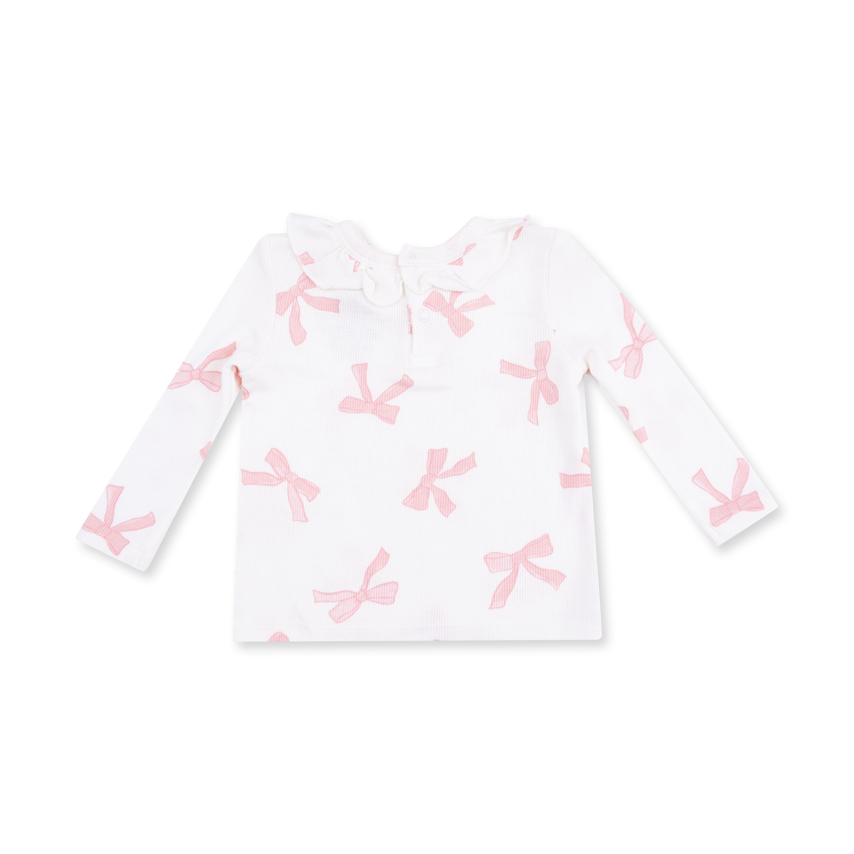 Pretty Bows - Long Sleeve Ruffle Top And Pant