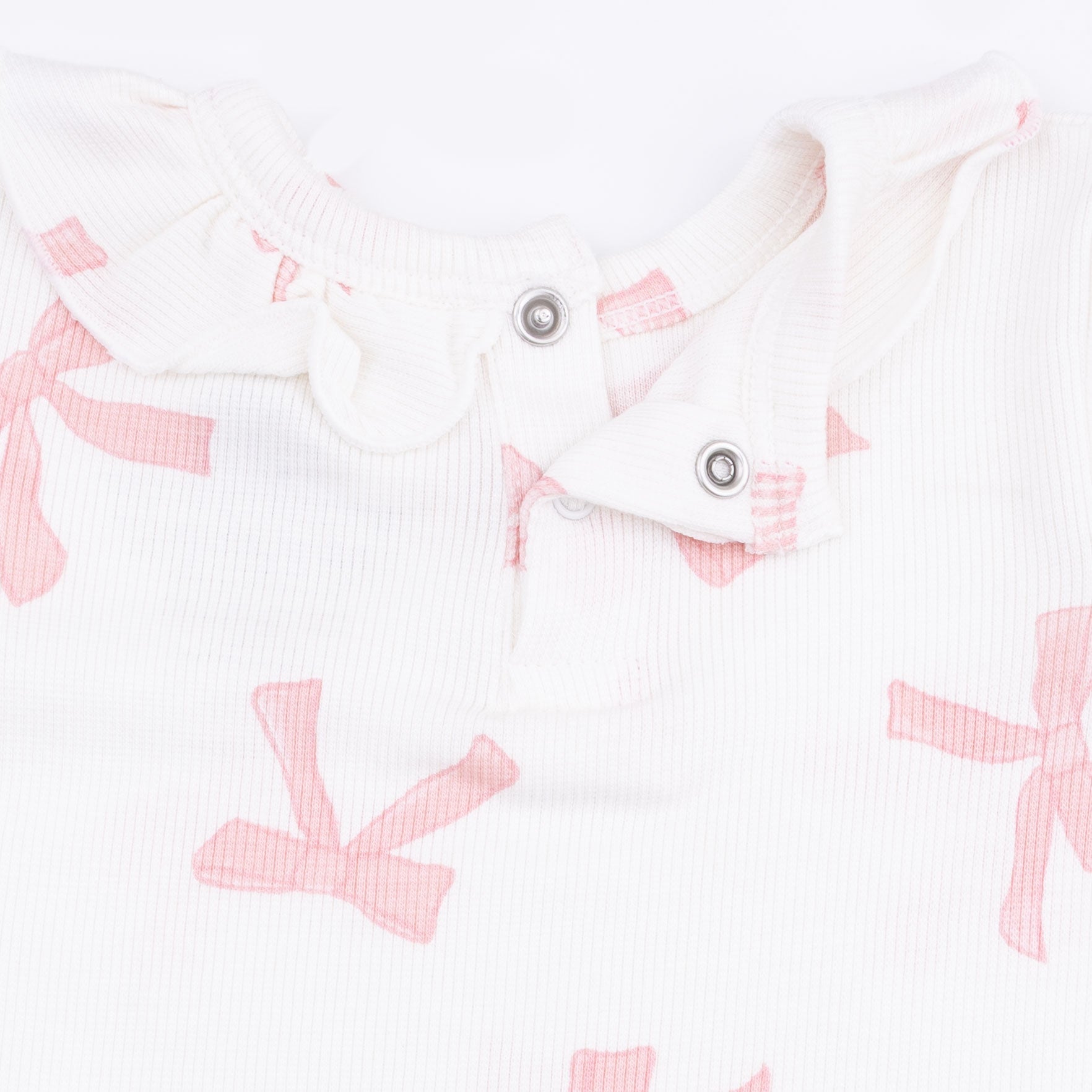 Pretty Bows - Long Sleeve Ruffle Top And Pant