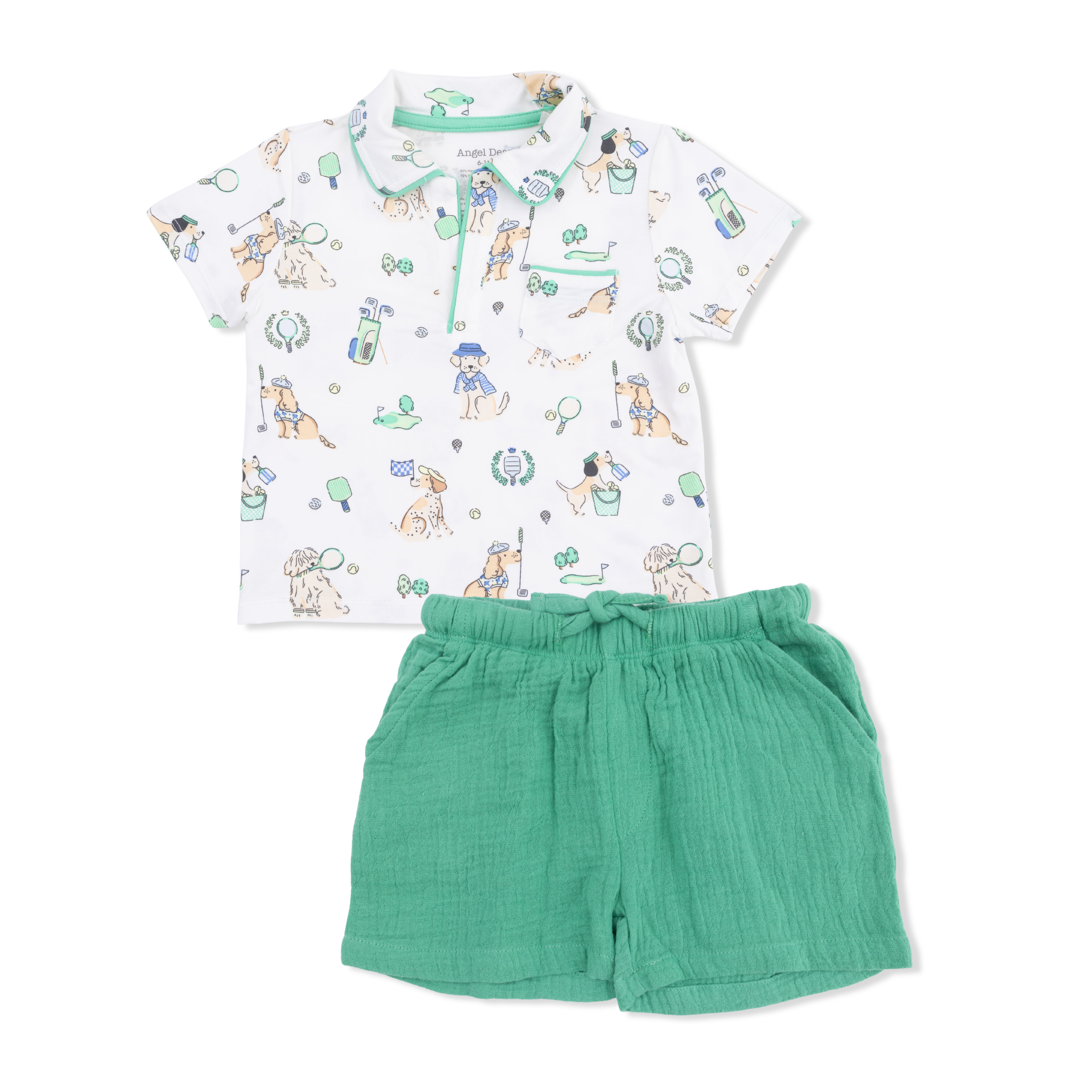 Country Club Dogs Neutral - Polo With Casual Short