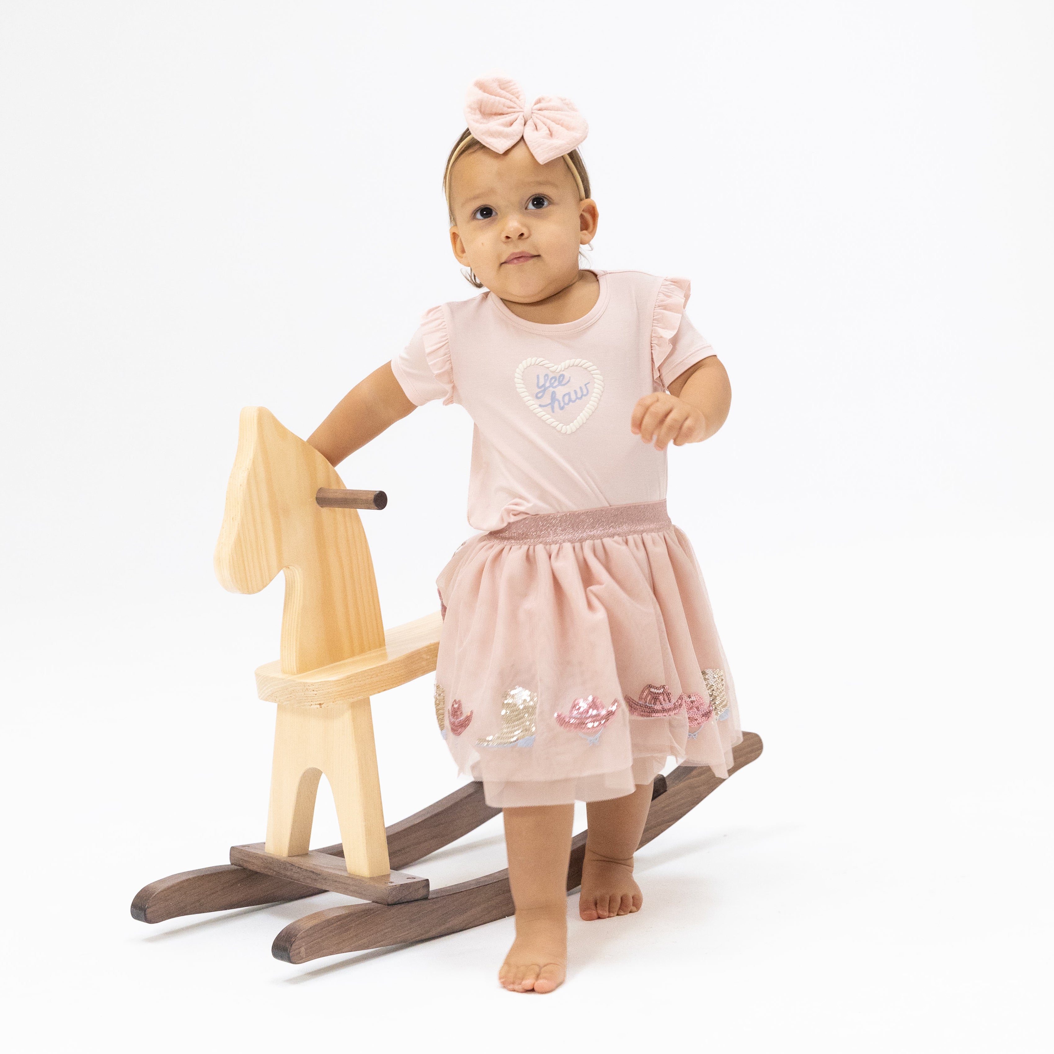 Yee Haw Cowgirl - Ruffle Tee