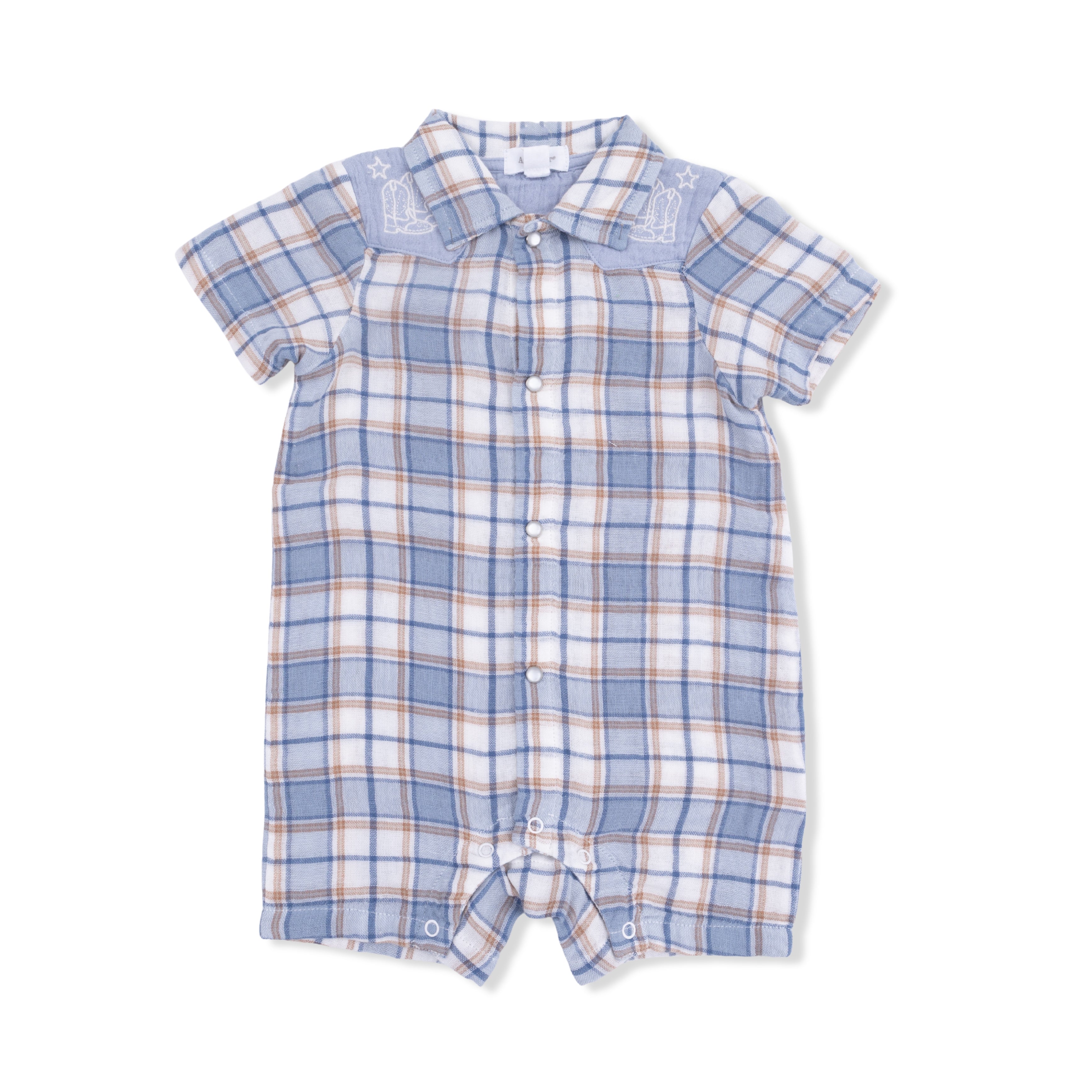 Western Boot Plaid - Western Pearl Snap Shortie