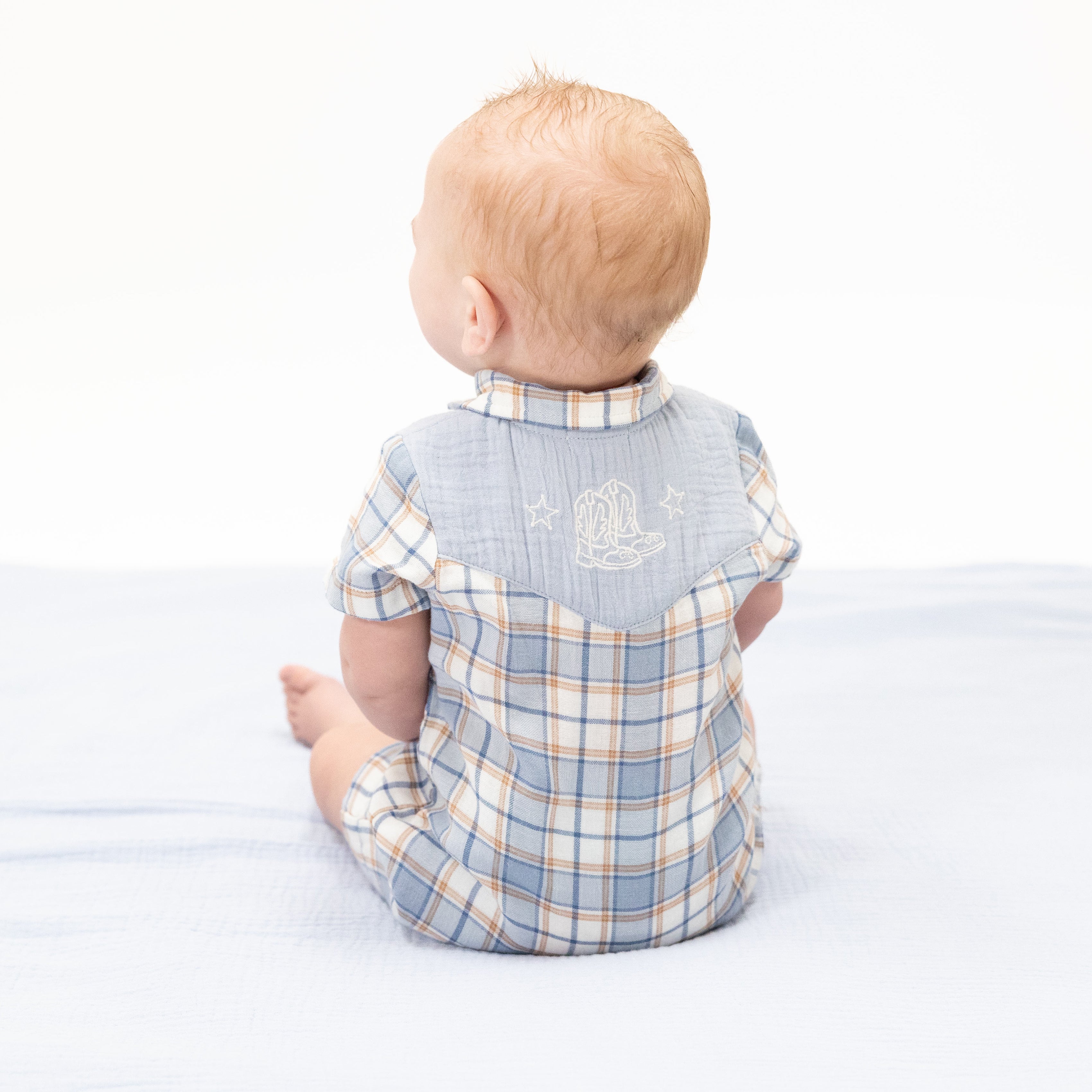 Western Boot Plaid - Western Pearl Snap Shortie