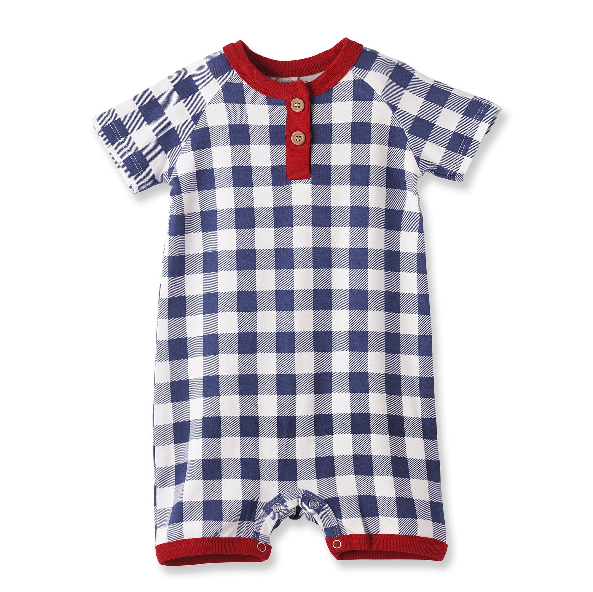 Picnic Plaid Bamboo Shorty Baby Romper