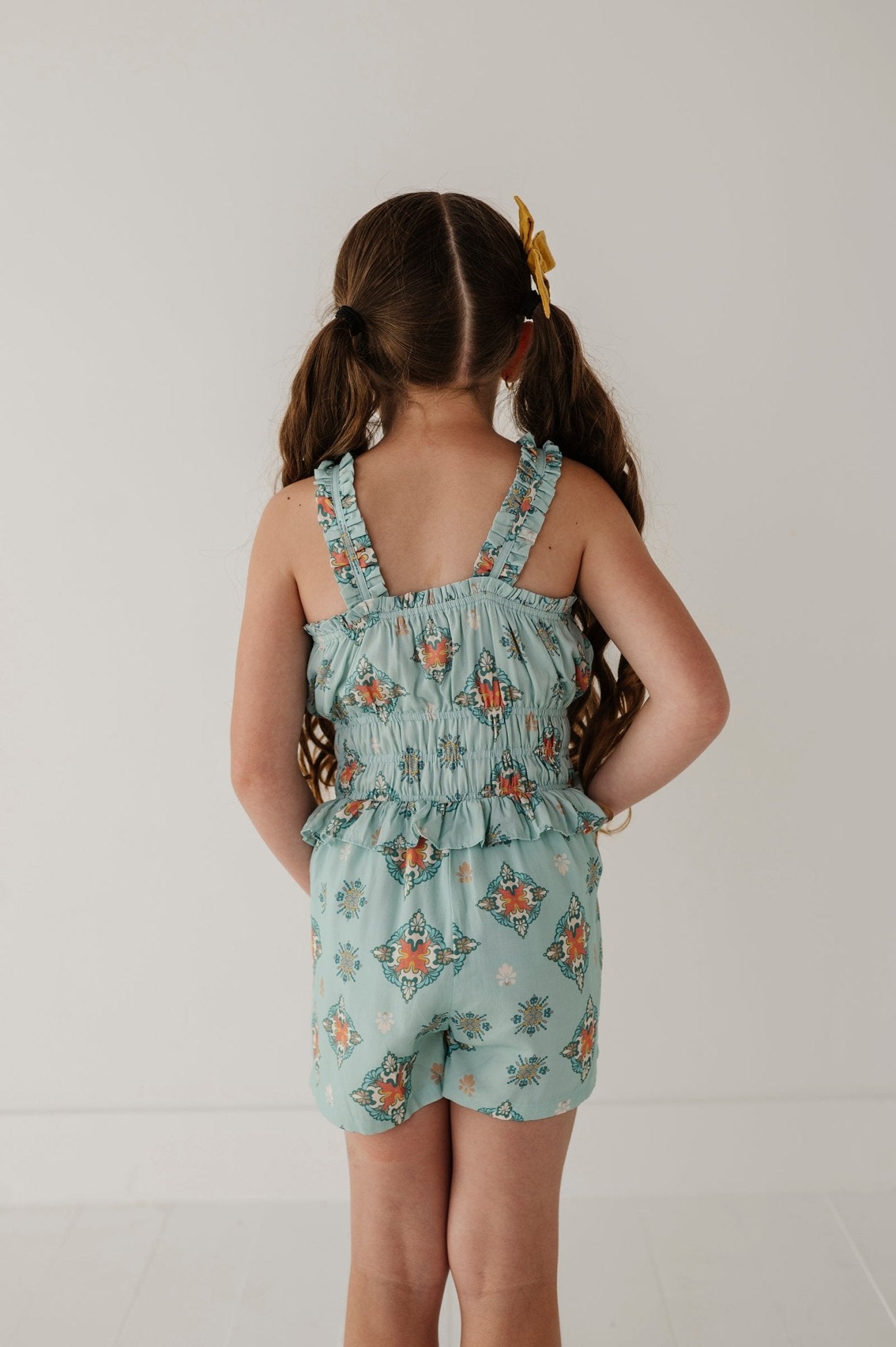 Ruffle Strap Shorts Romper