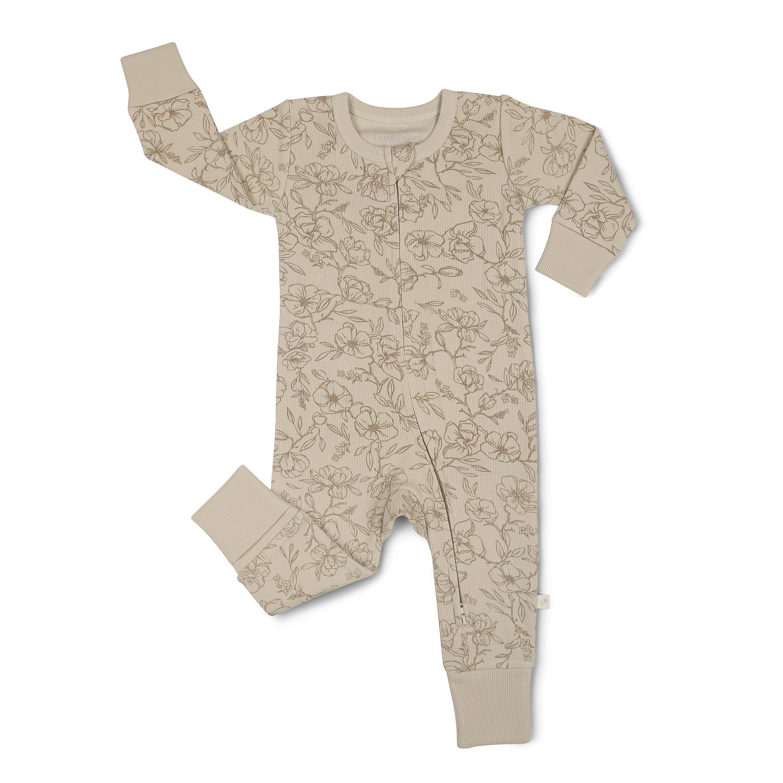 Organic 2-way Zip Romper - Vintage Bloom