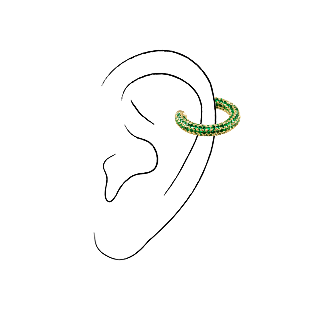 Tinsley Emerald Cz Ear Cuff