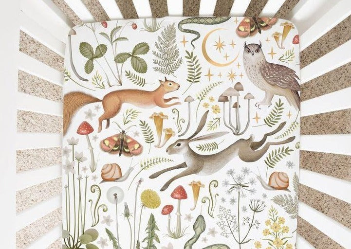 Magical Woodland Forest - Minky / Jersey Crib Sheets