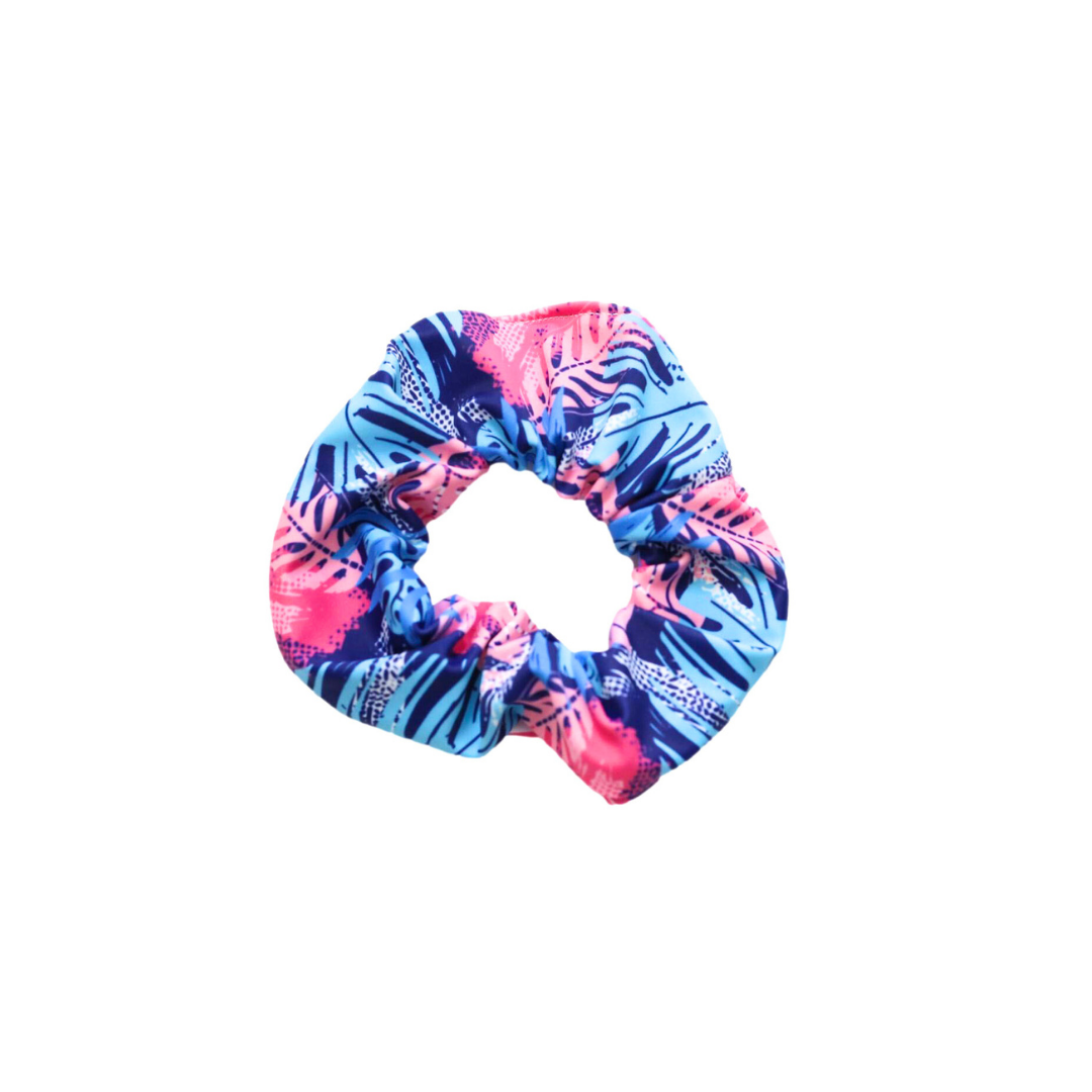 Navy Palms Scrunchie