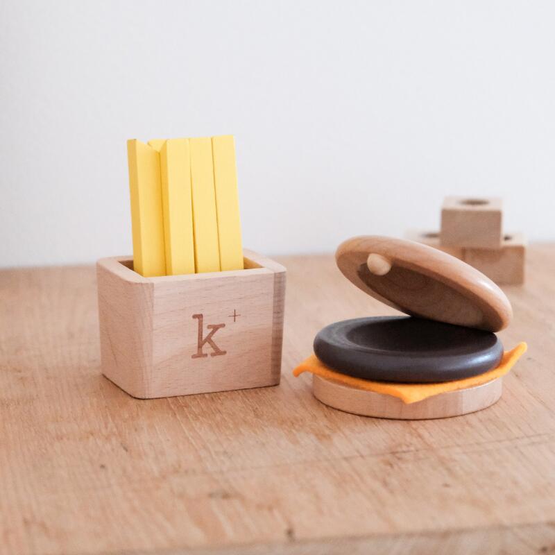 Hamburger & Fries Wooden Musical Set