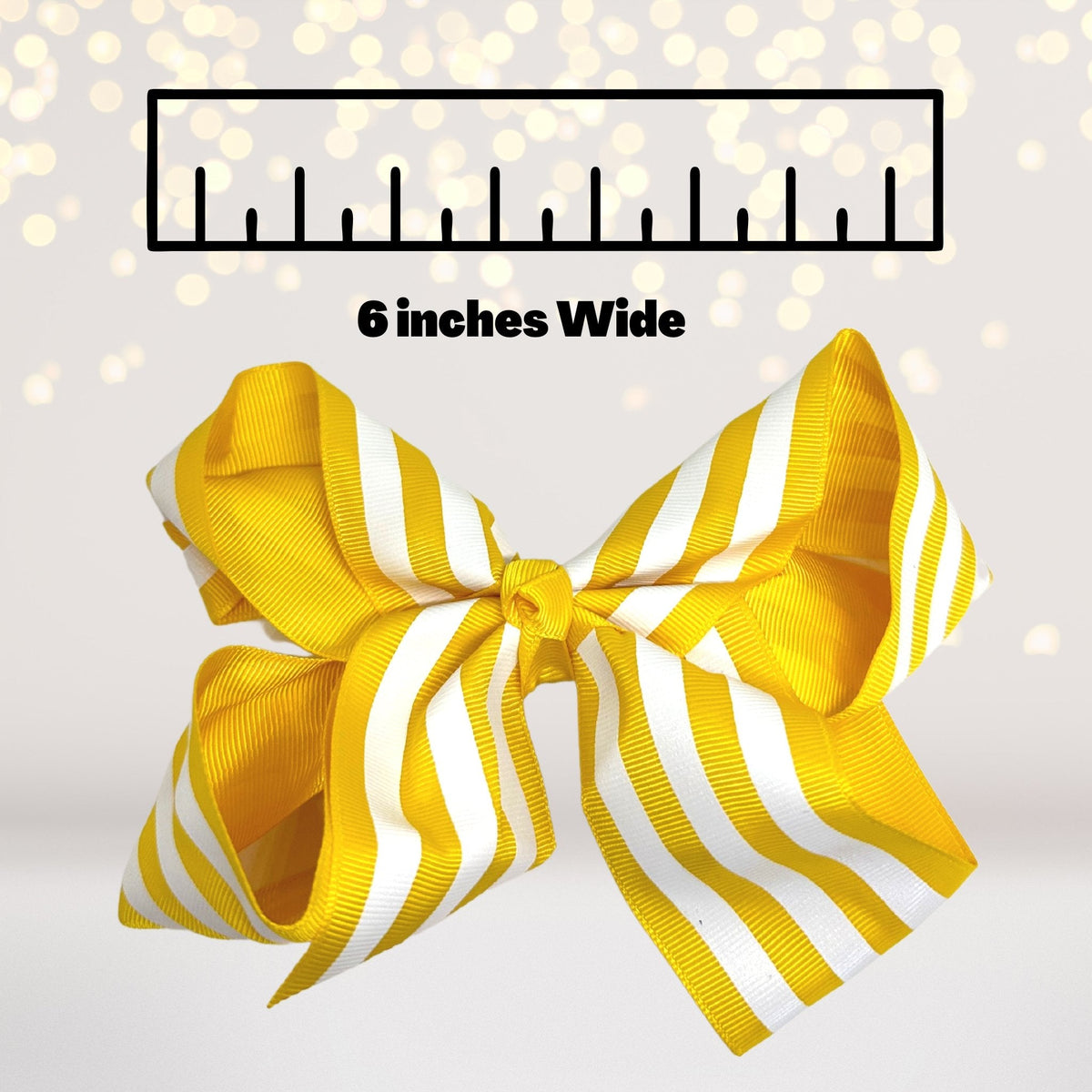6 Inch Stripe Bow