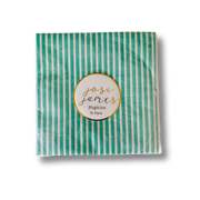 Turquoise Striped Napkins Large