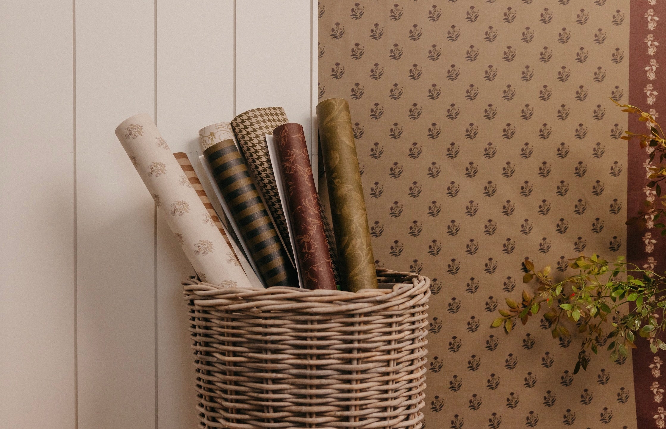 Roselle Stripe Wallpaper By Safari Natalia X Taddy Mikelaites