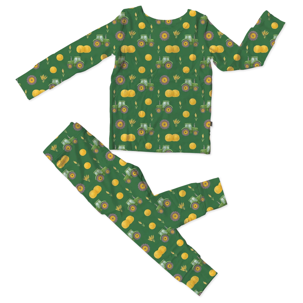 Braxton Tractors Bamboo 2-piece Long Sleeve Set