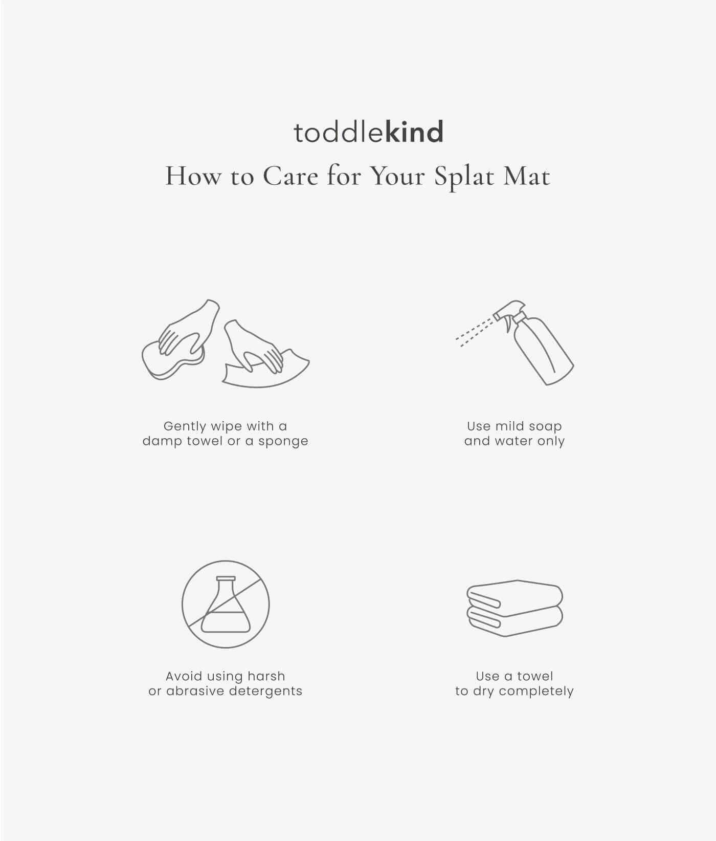 High Chair Splat Mats | Spotted - Dove