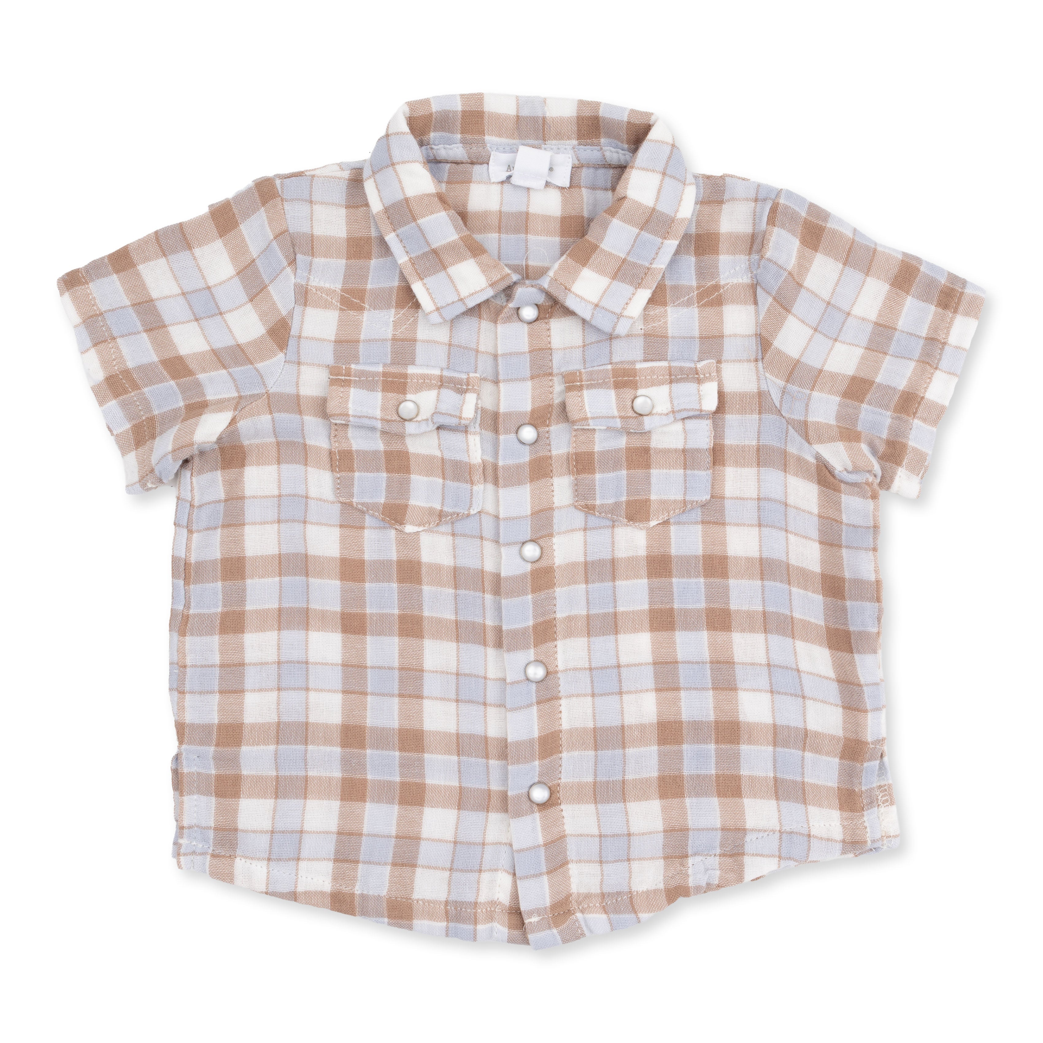Western Plaid - Short Sleeve Western Pearl Snap Shirt