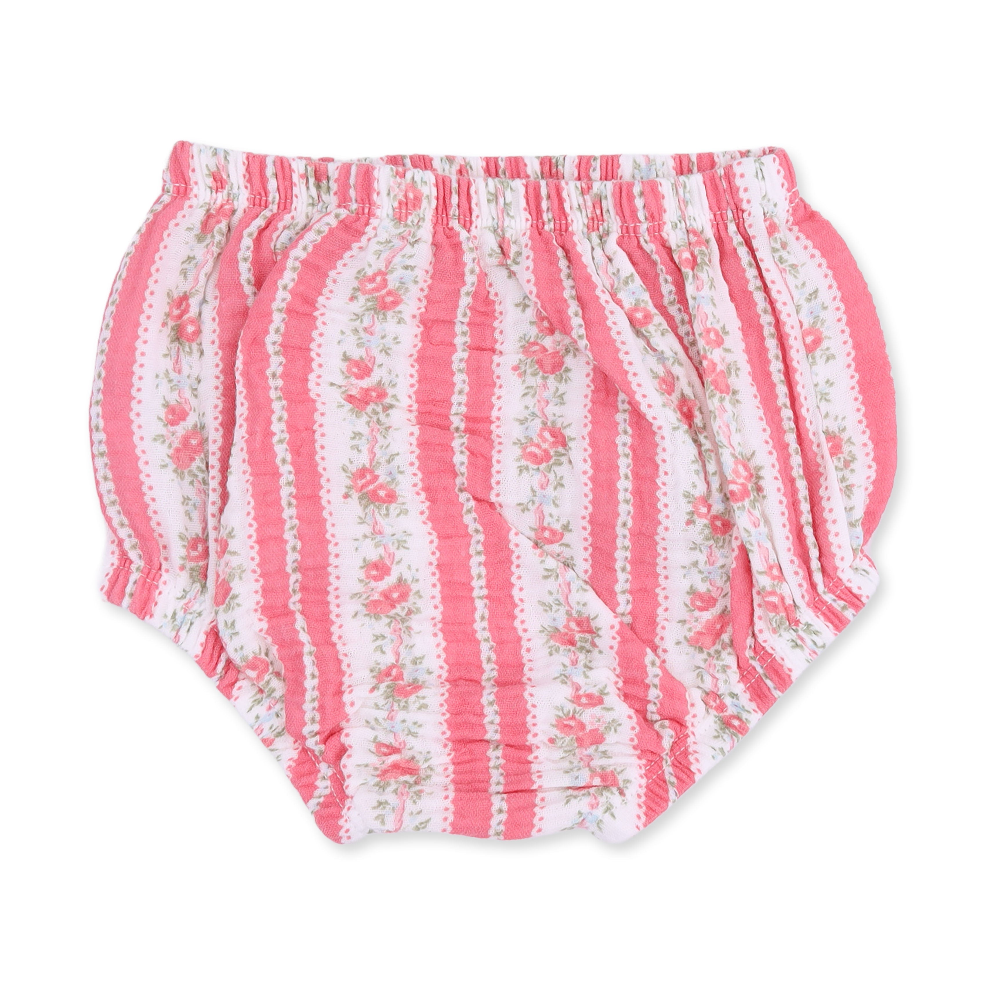 Suzie Floral Stripe - Romy Dress And Bloomer