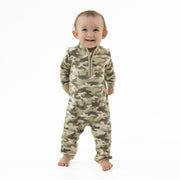 Camo French Terry - Zip Neck Romper