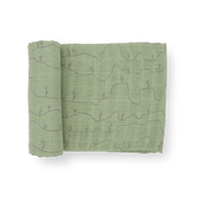 Cotton Muslin Swaddle Blanket - Cactus Lines