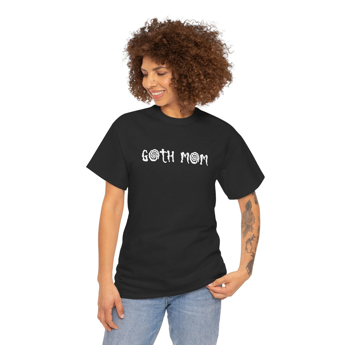 Whimsical Goth Mom Heavy Cotton Tee (adults)