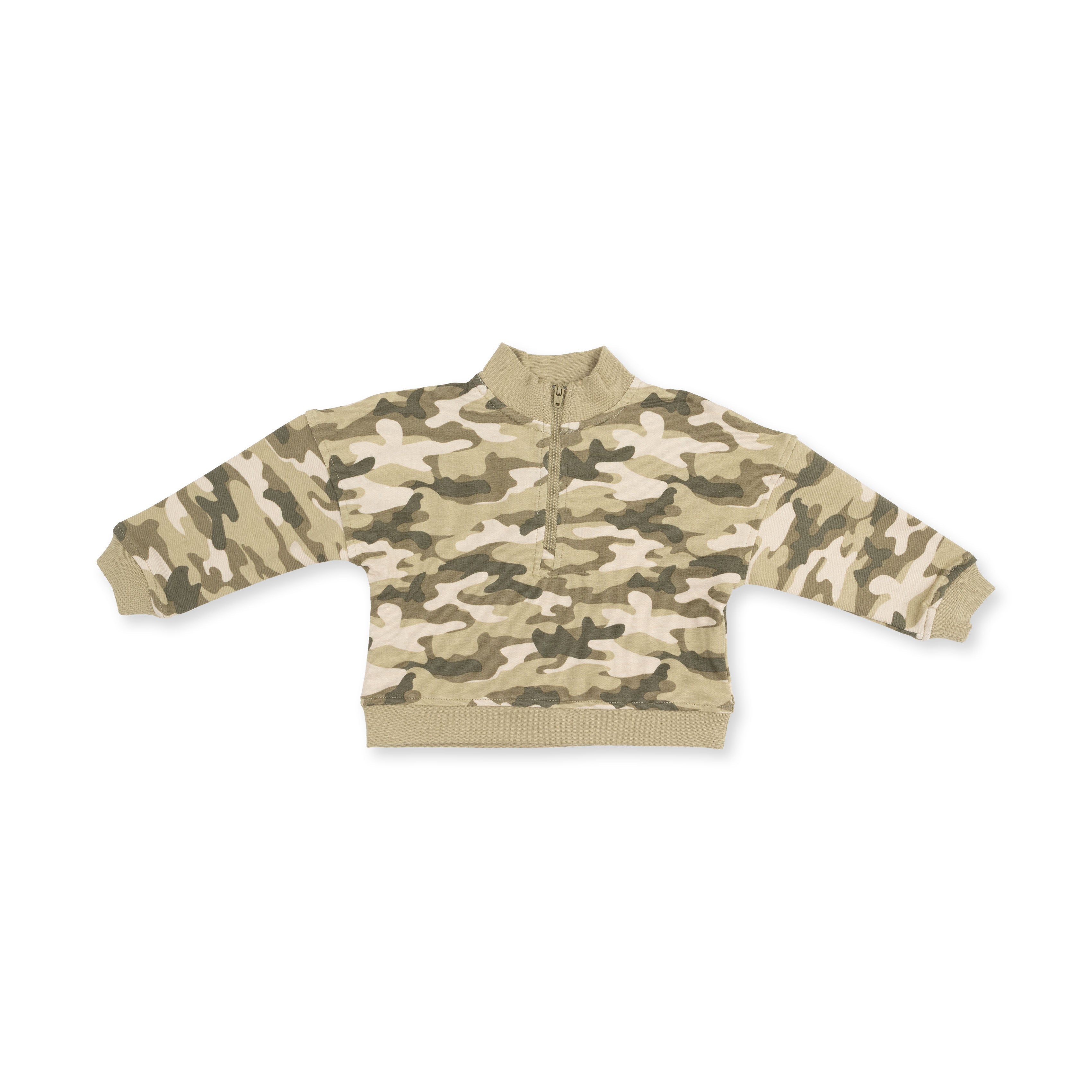 Camo French Terry - Half Zip Sweatshirt