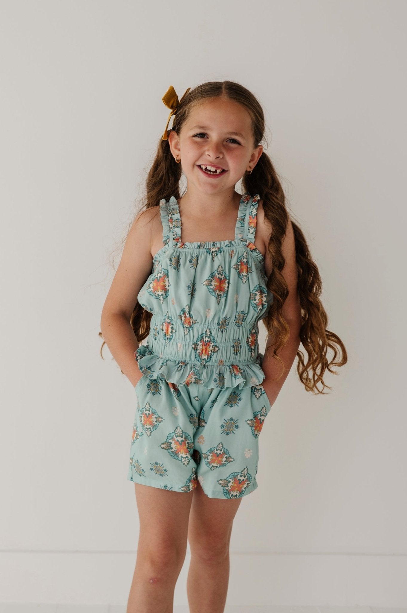 Ruffle Strap Shorts Romper