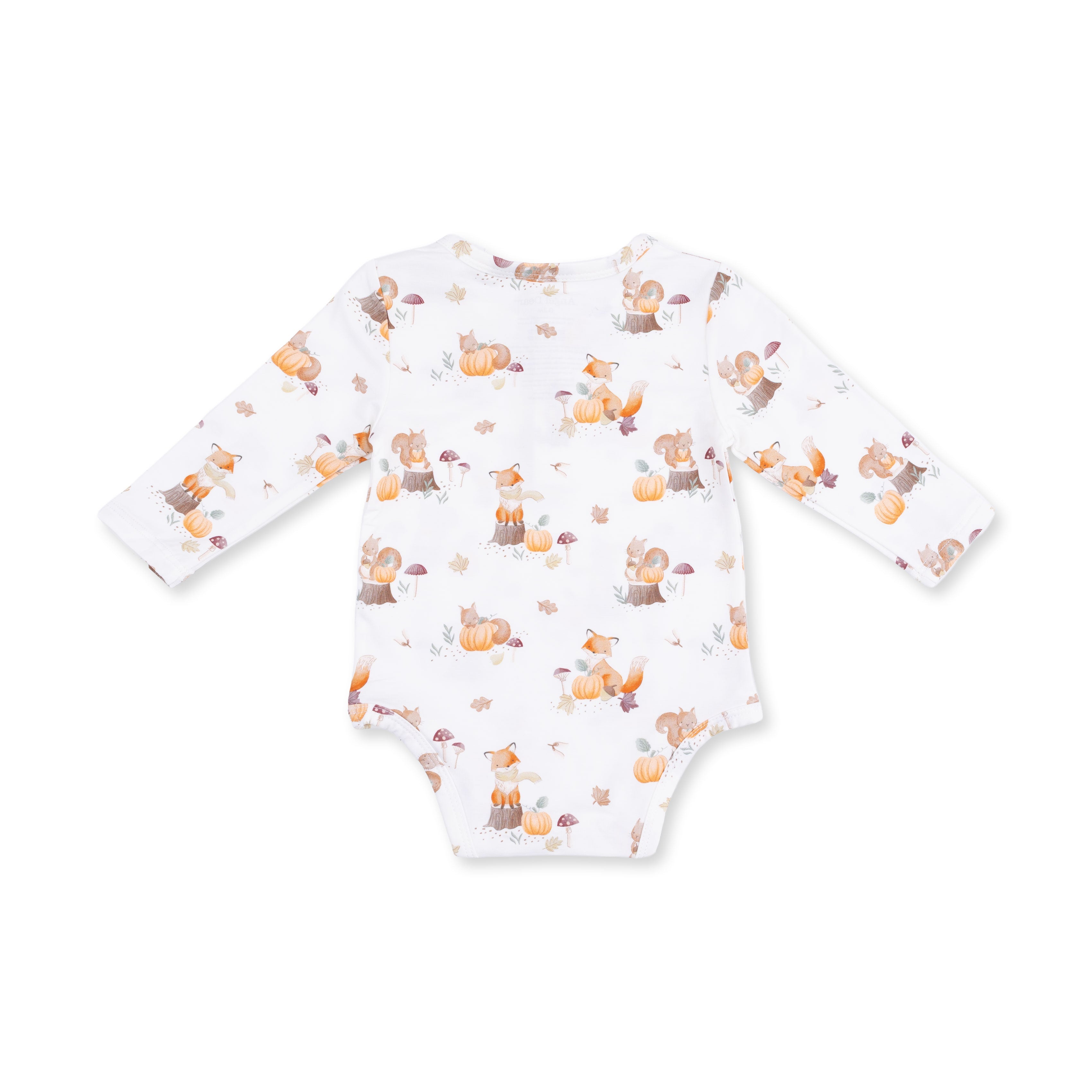 Woodland Animals With Pumpkins - Henley Bodysuit