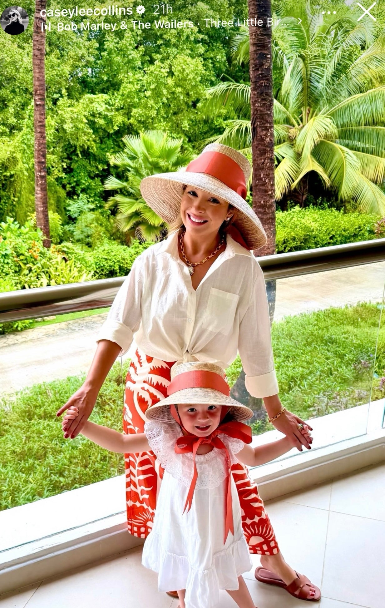 Wildflower Sun Hat - Coral Wide & Short Grosgrain Ribbon