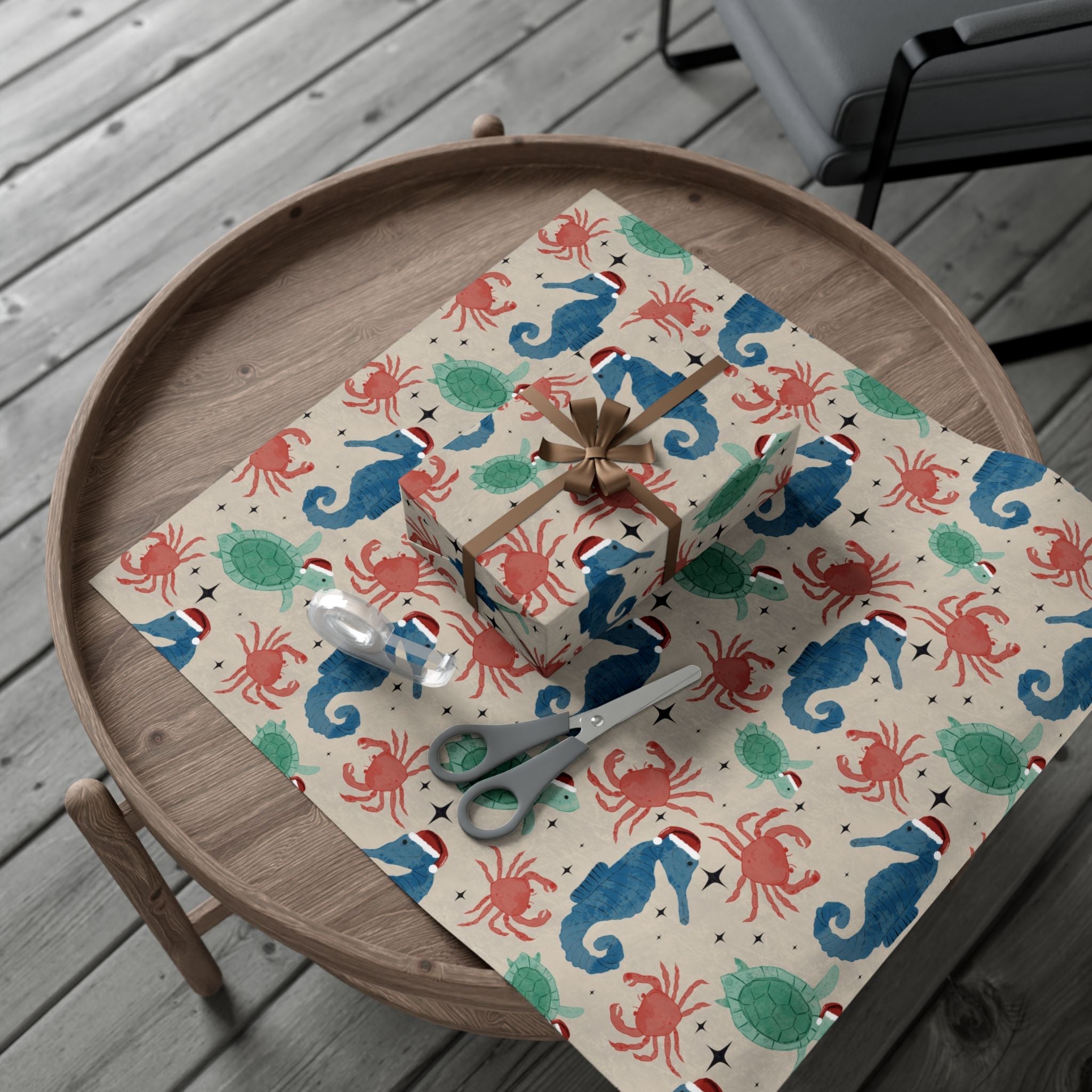 Coastal Christmas Gift Wrap