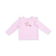 Gingerbread - Long Sleeve Ruffle Tee