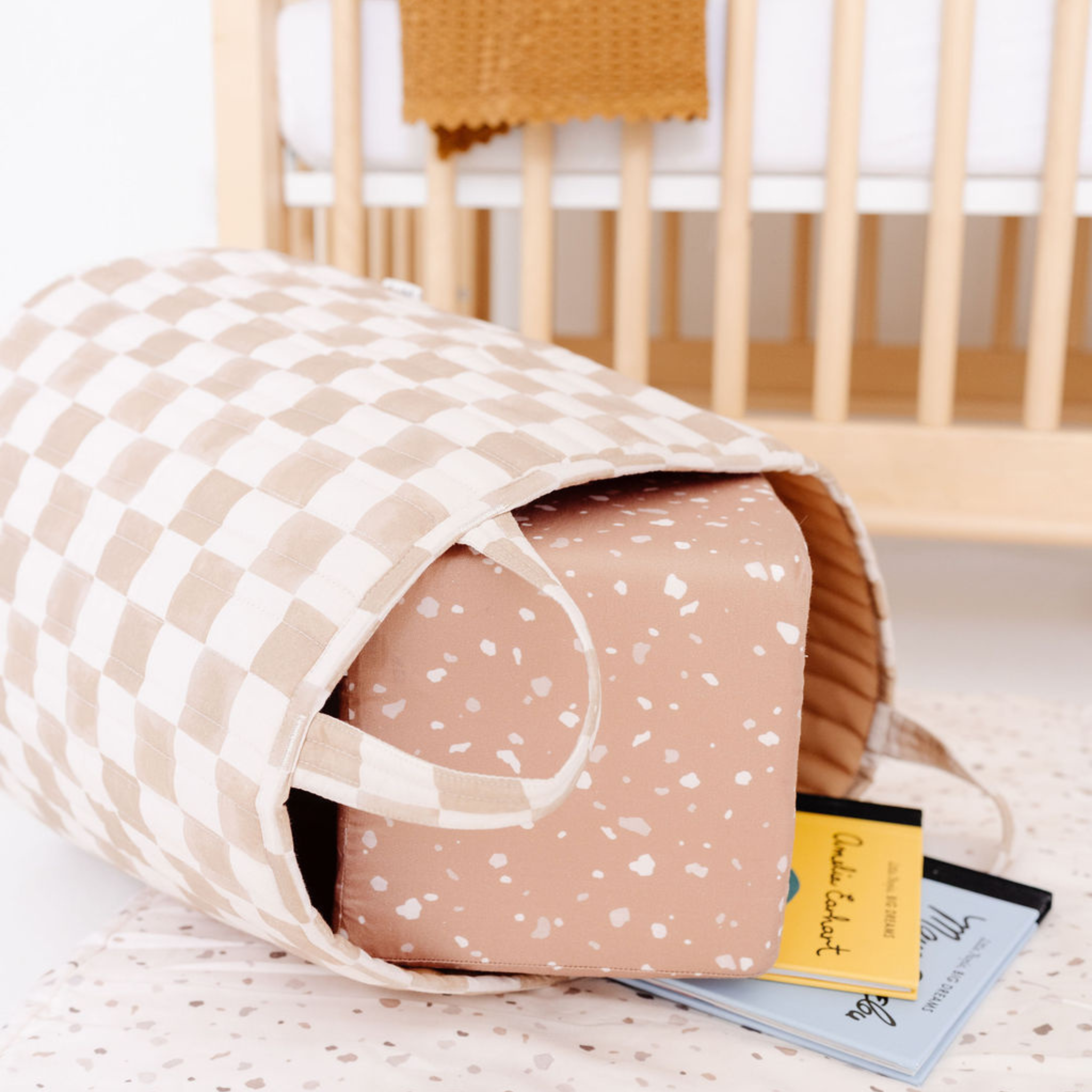 Checker Toffee Storage Basket