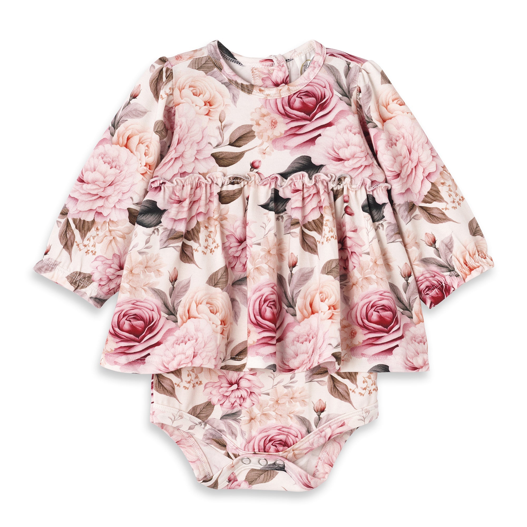 Garden Bouquet Baby Girl Bamboo Skirted Bodysuit