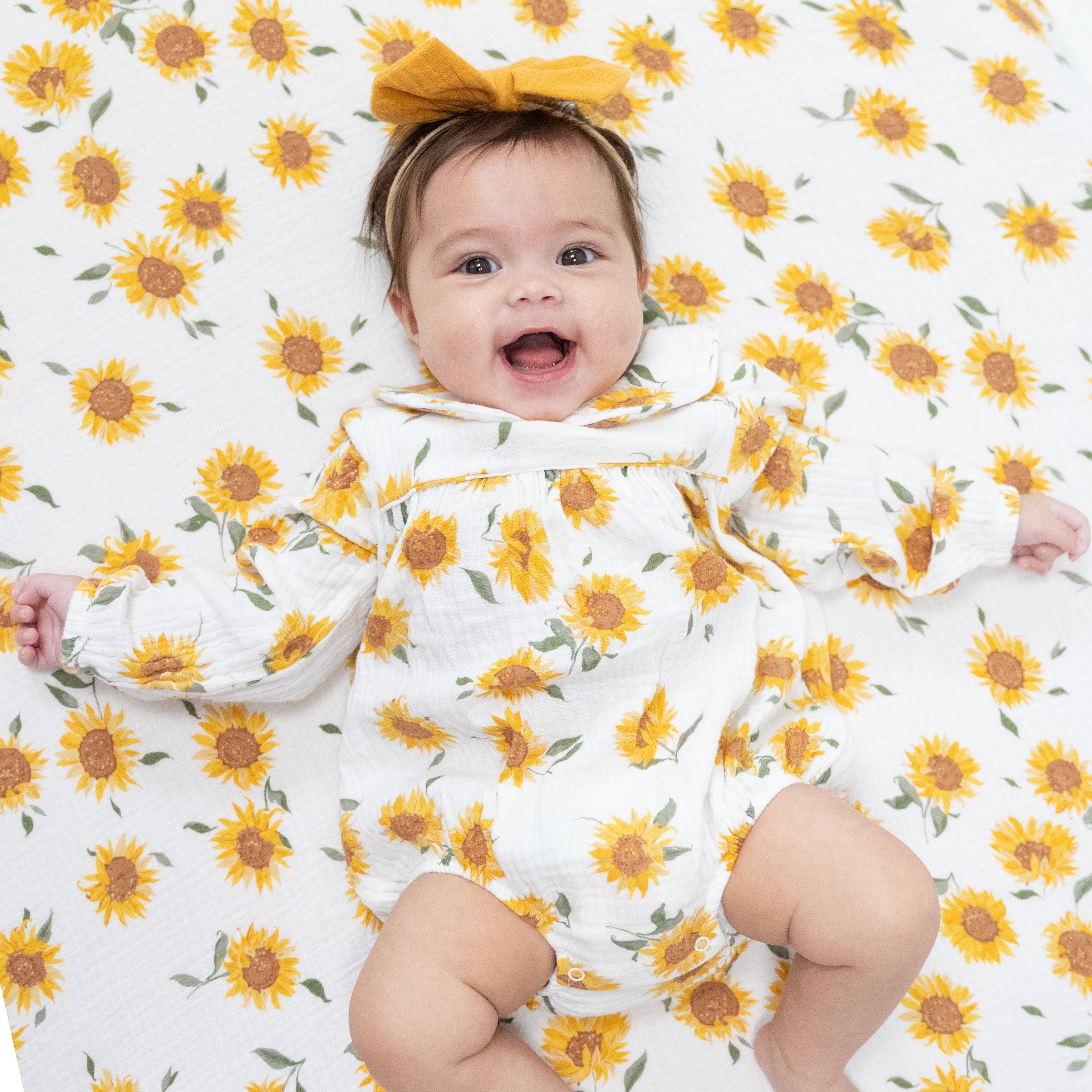 Baby Sunflower - Classic Bubble With Peter Pan Collar