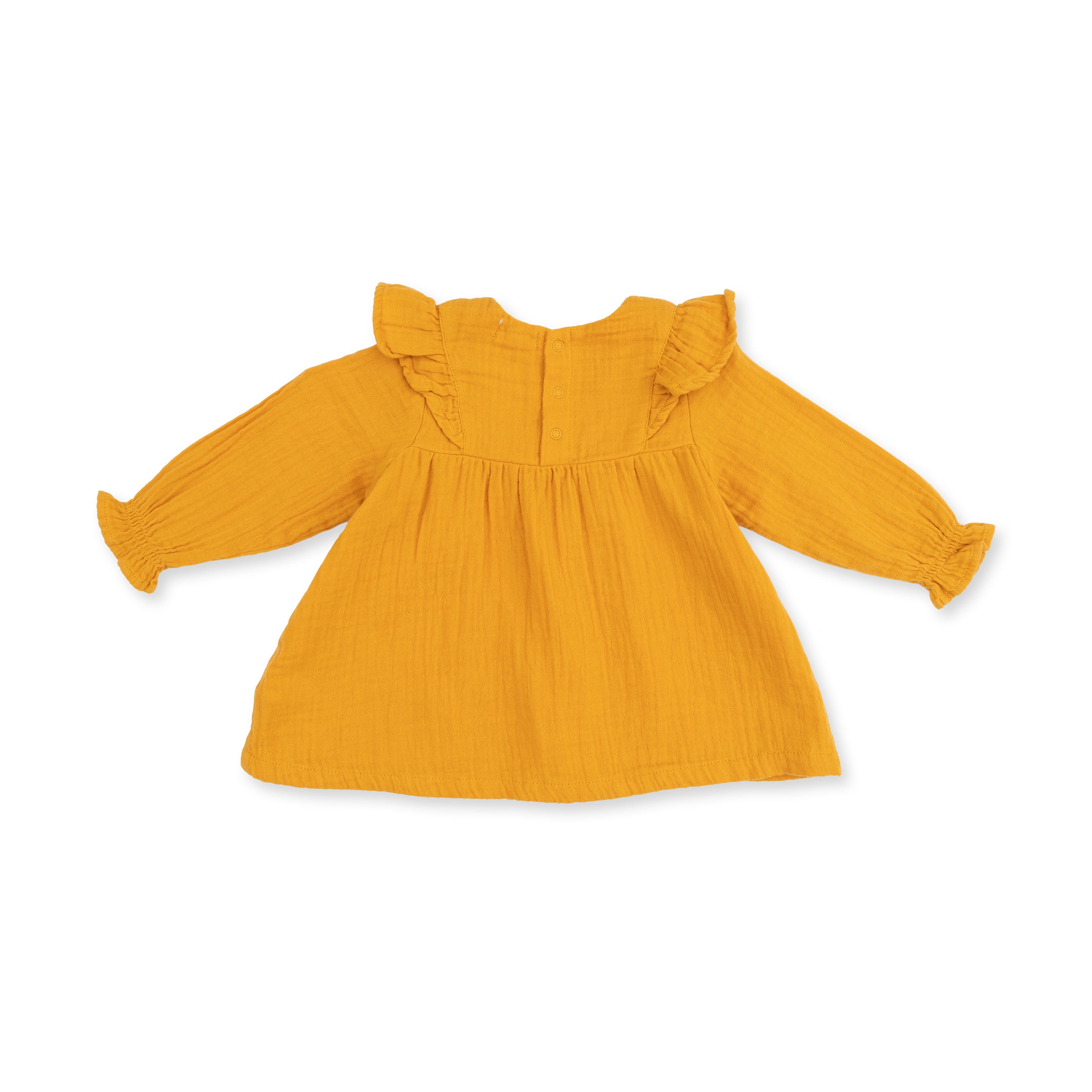 Baby Sunflower - Long Sleeve Ruffle Tunic And Smocked Waist Pant