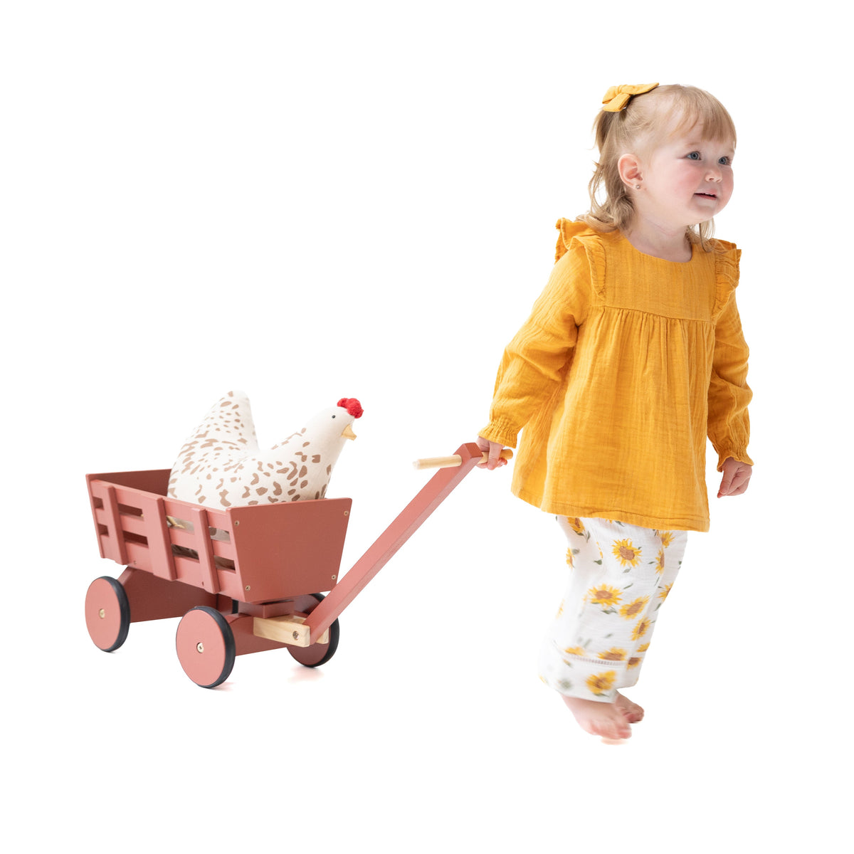 Baby Sunflower - Long Sleeve Ruffle Tunic And Smocked Waist Pant