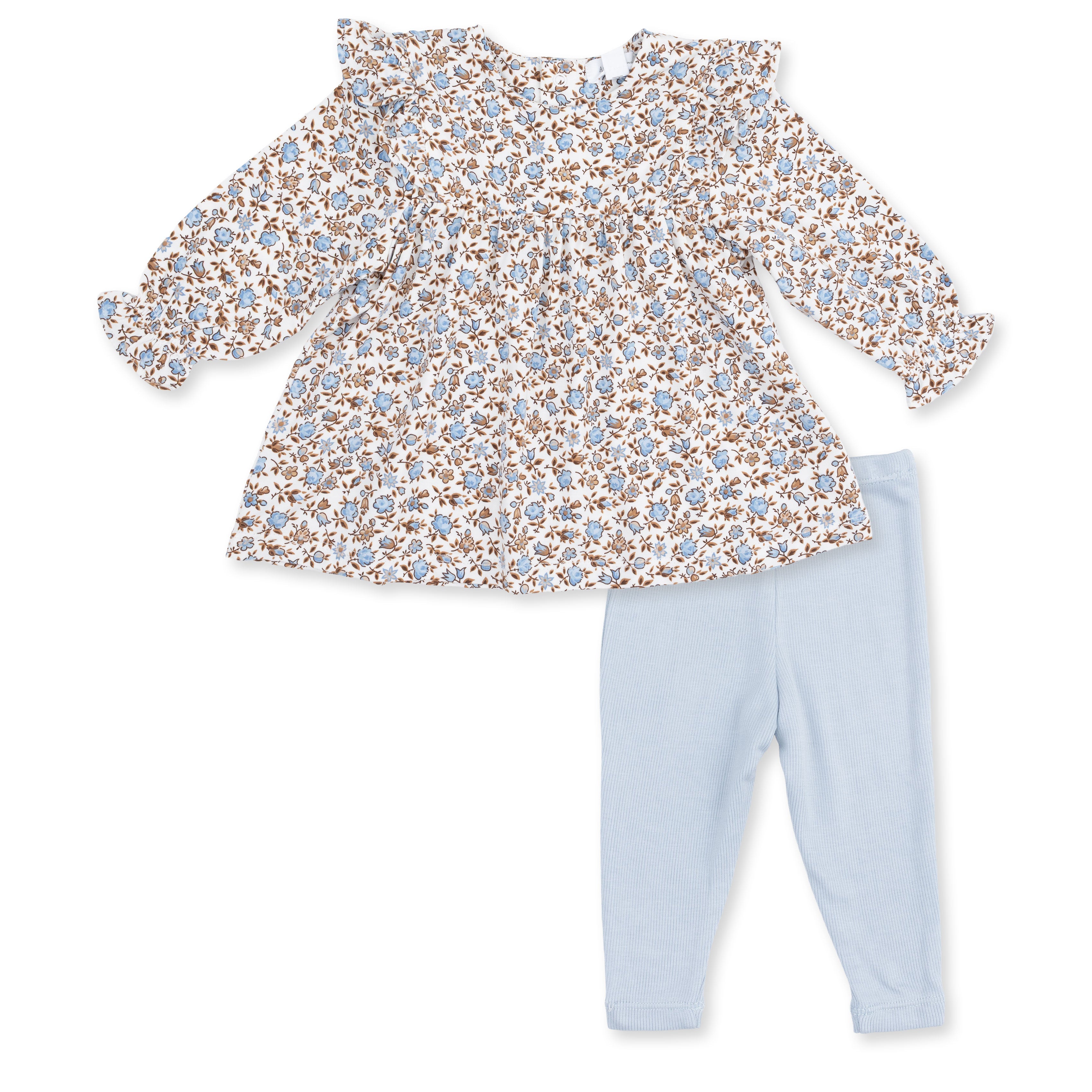 Hazel Floral - Ruffle Tunic With Legging
