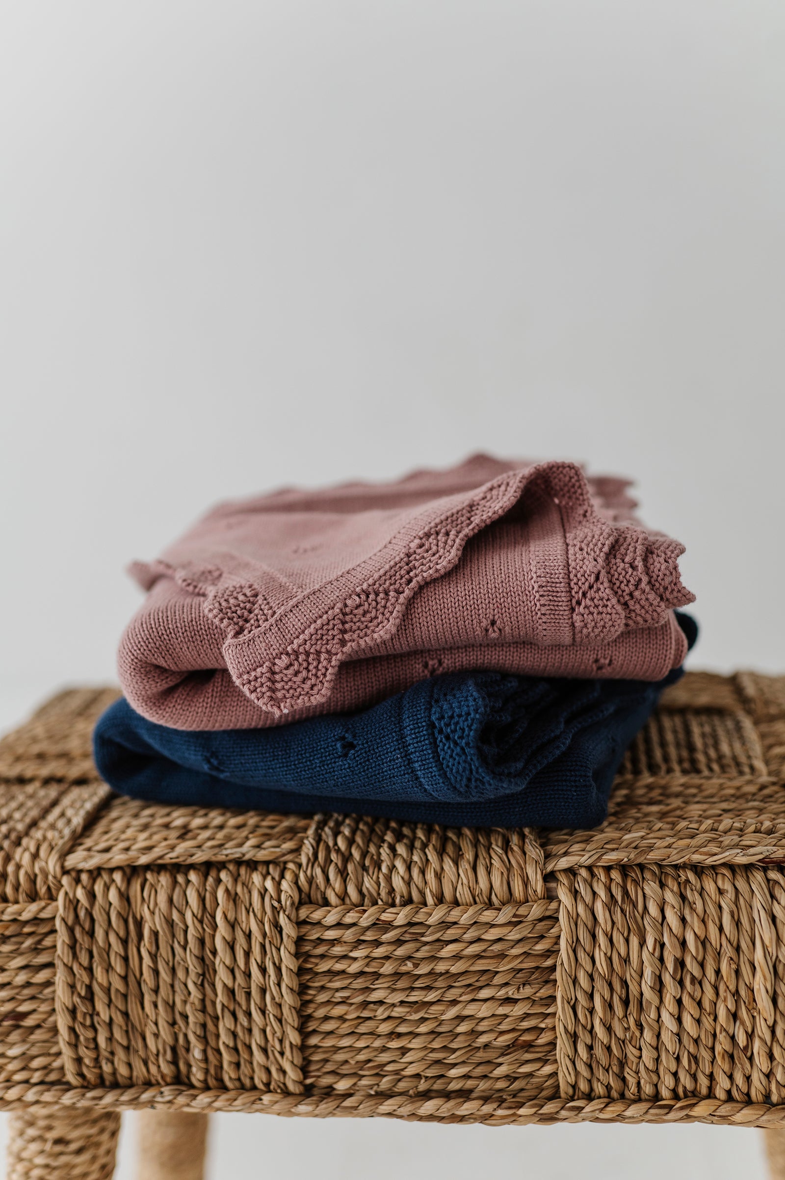 Knit Blanket In Navy