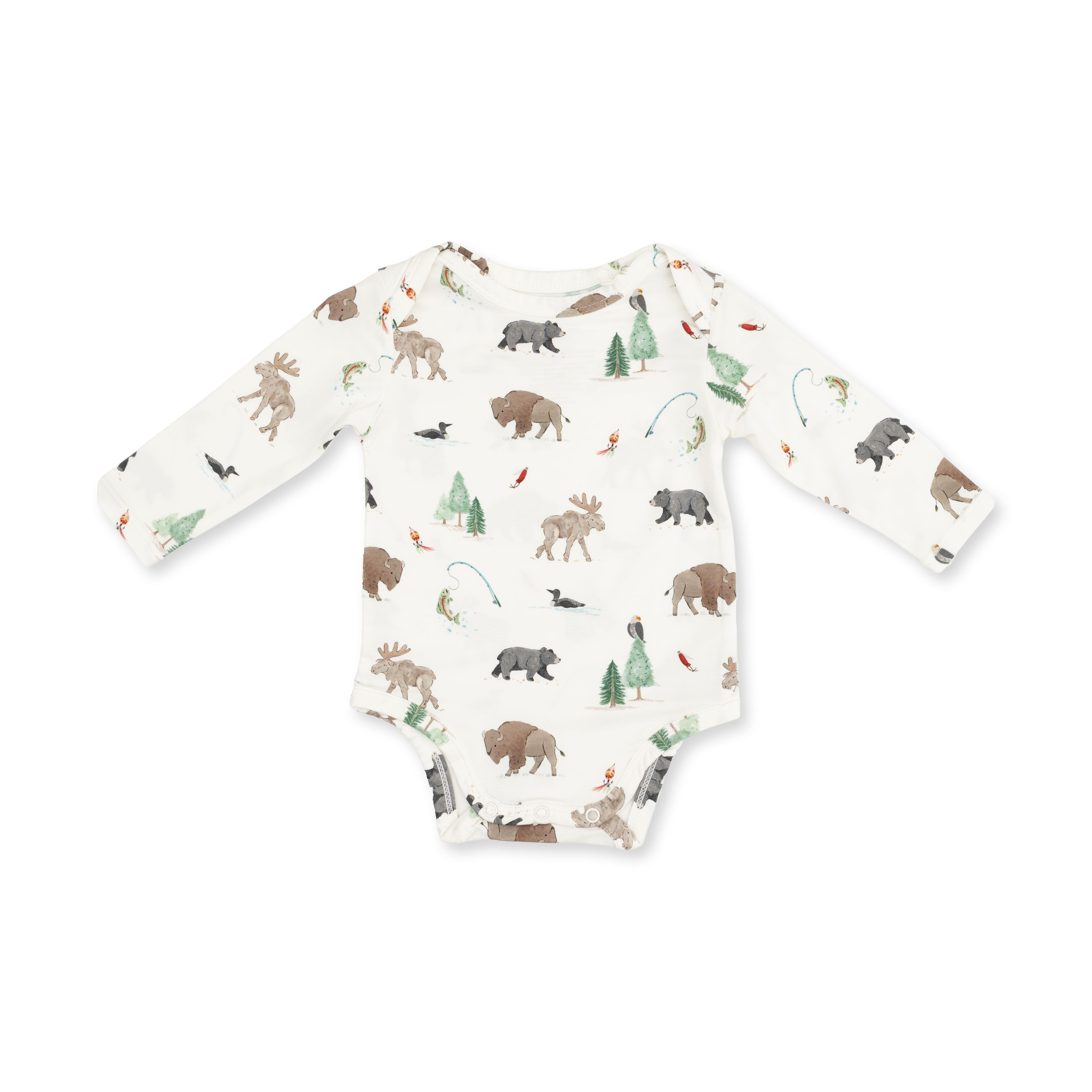 Northern Woodland Animals - Long Sleeve Bodysuit