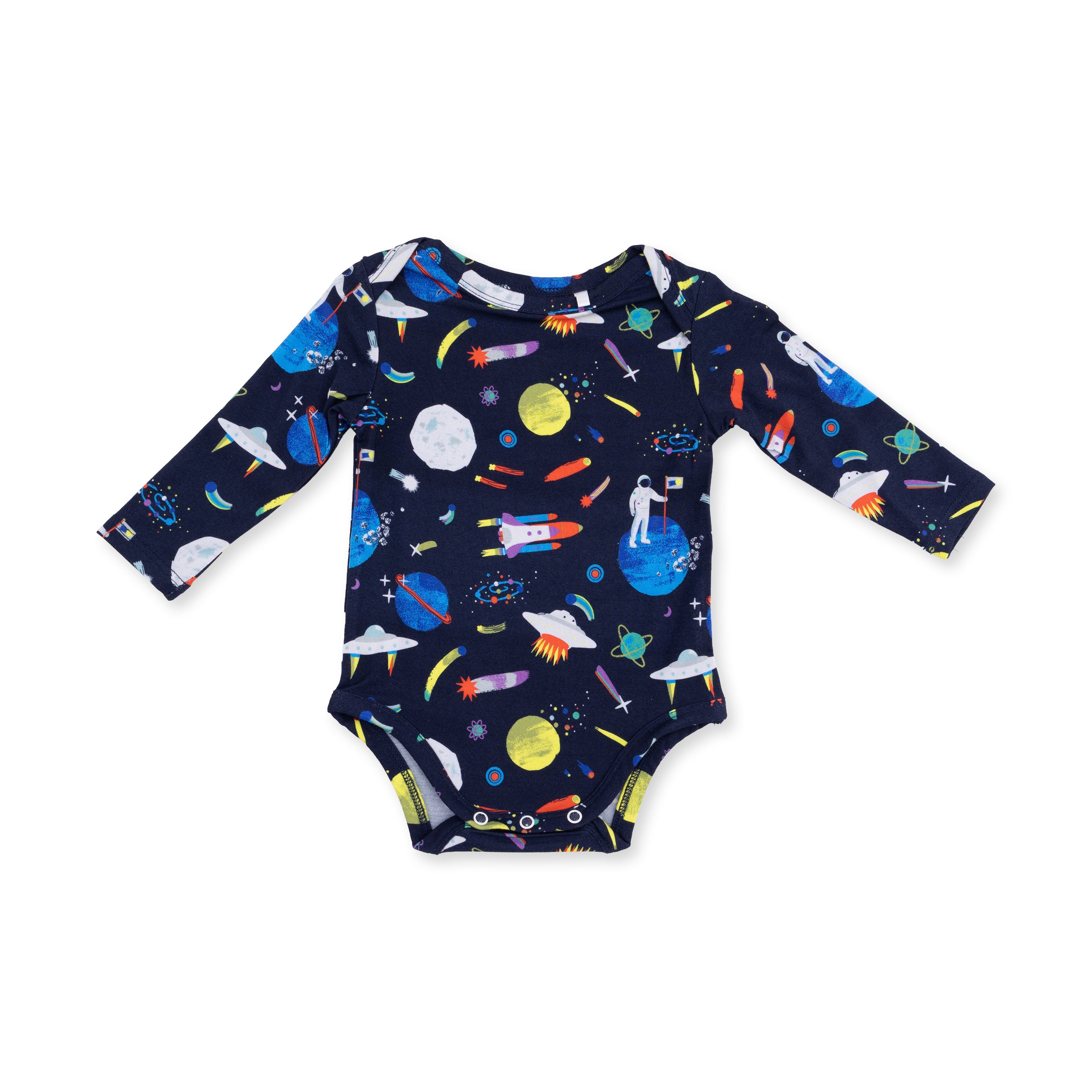 Astronaut And Rockets - Long Sleeve Bodysuit