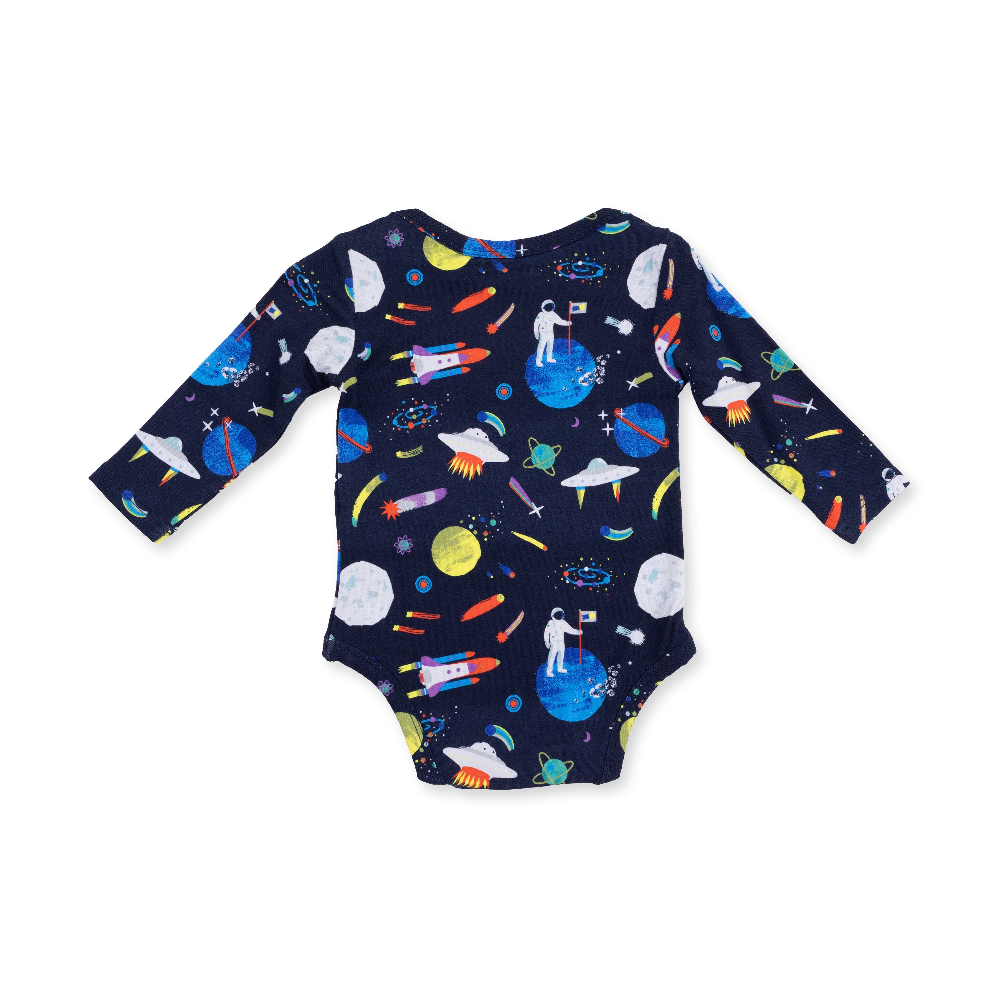Astronaut And Rockets - Long Sleeve Bodysuit