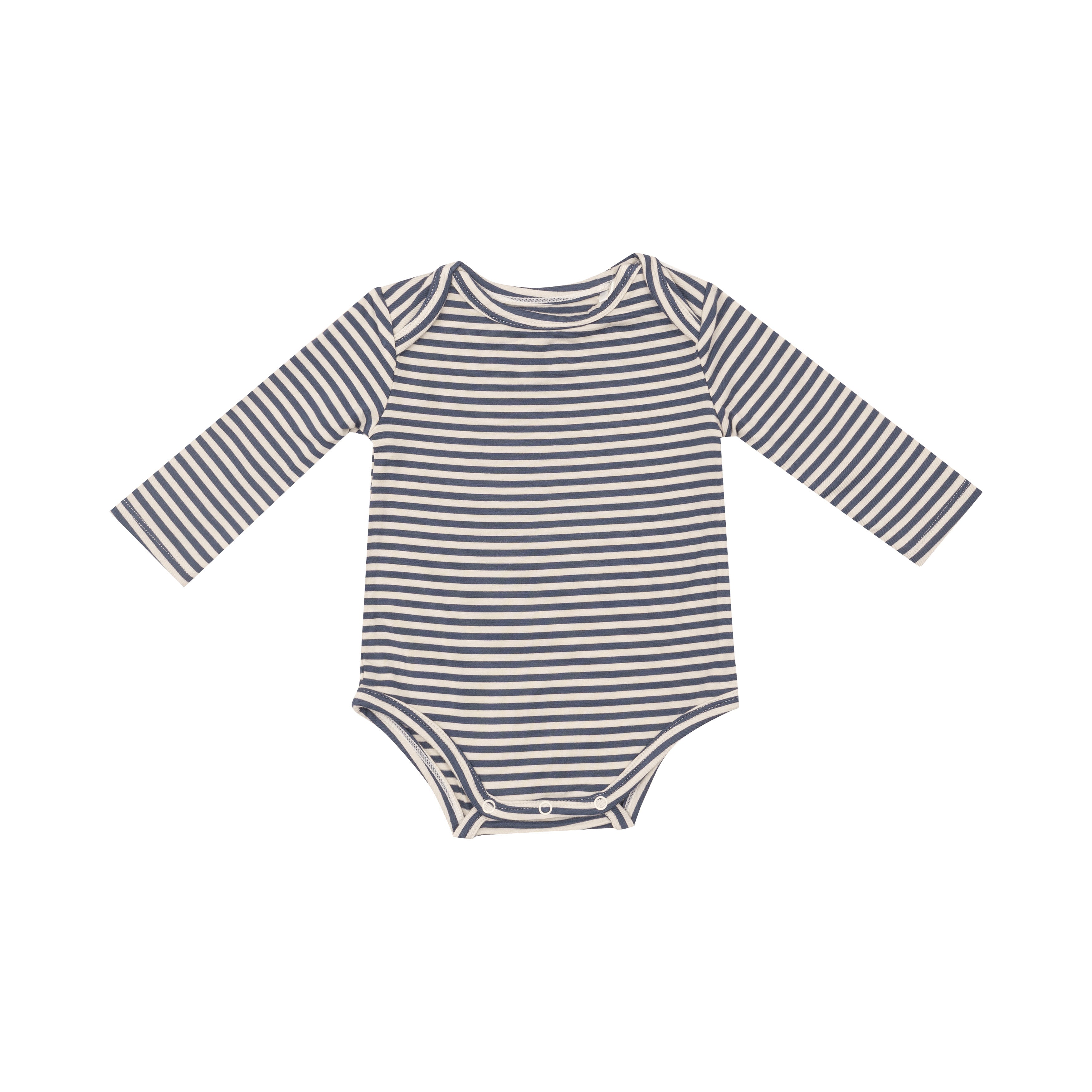 Bodysuit - Footballs + Navy & Oat Stripe