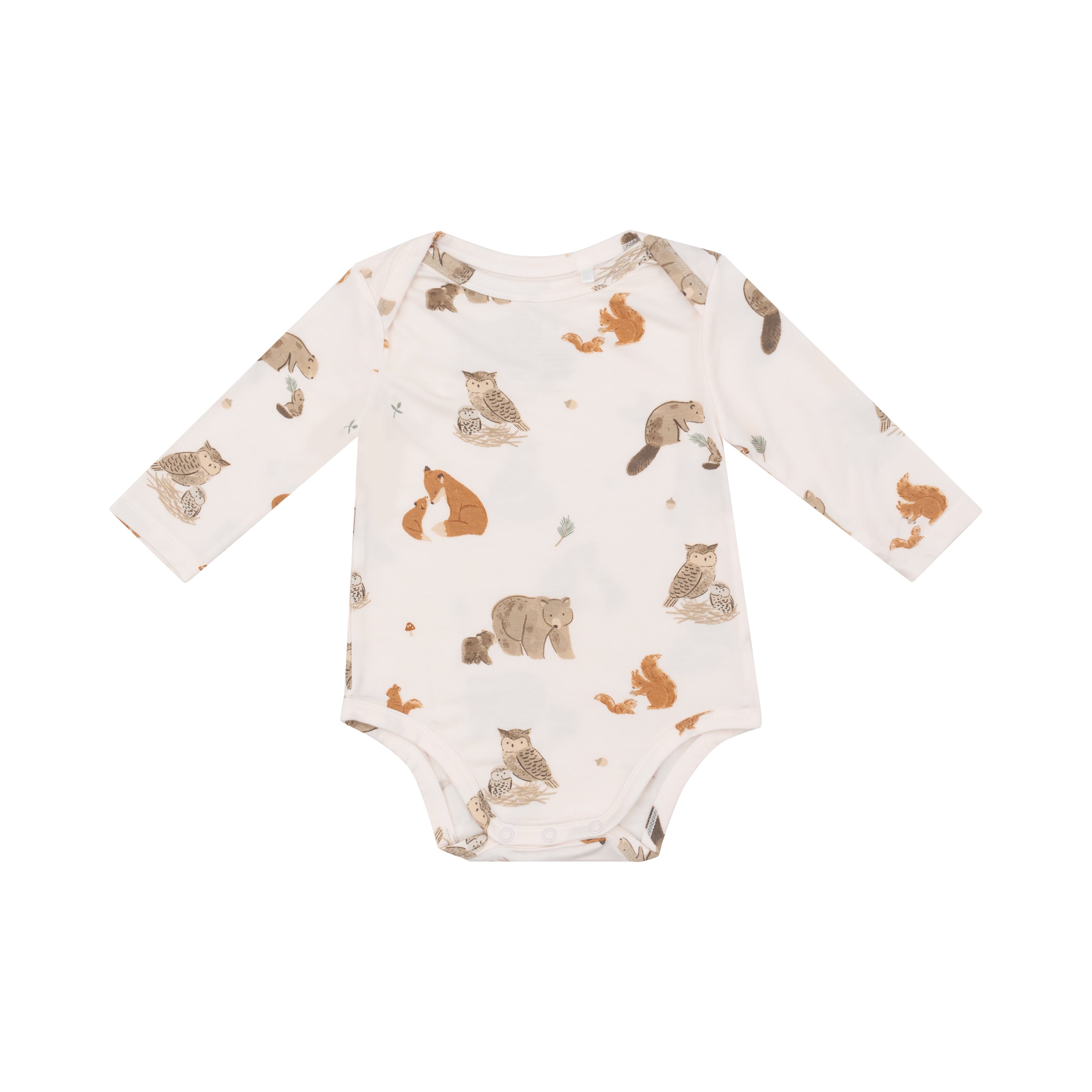 Bodysuit - Mixed Woodland Animals Pink