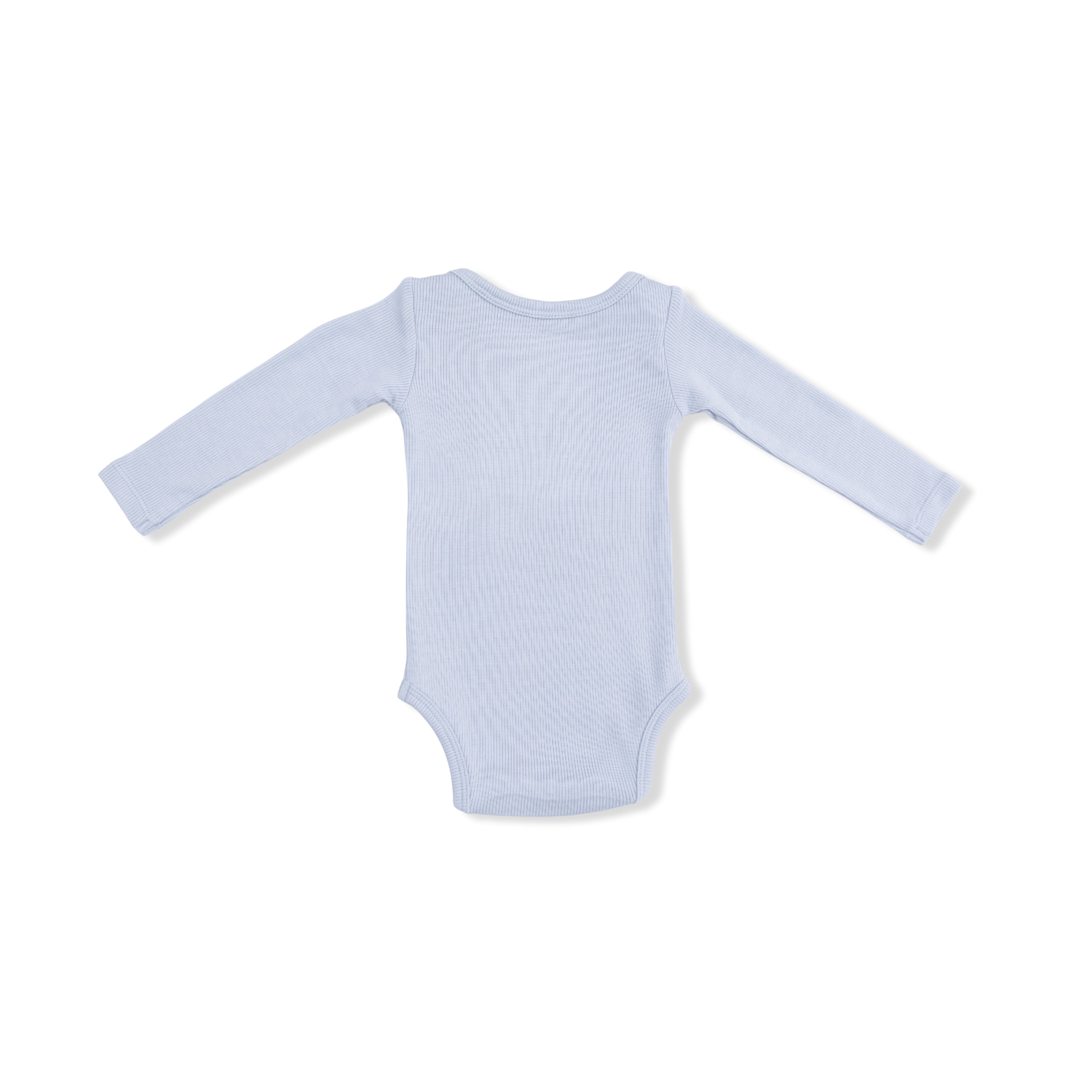 Solid Niagara Mist Rib - Long Sleeve Bodysuit