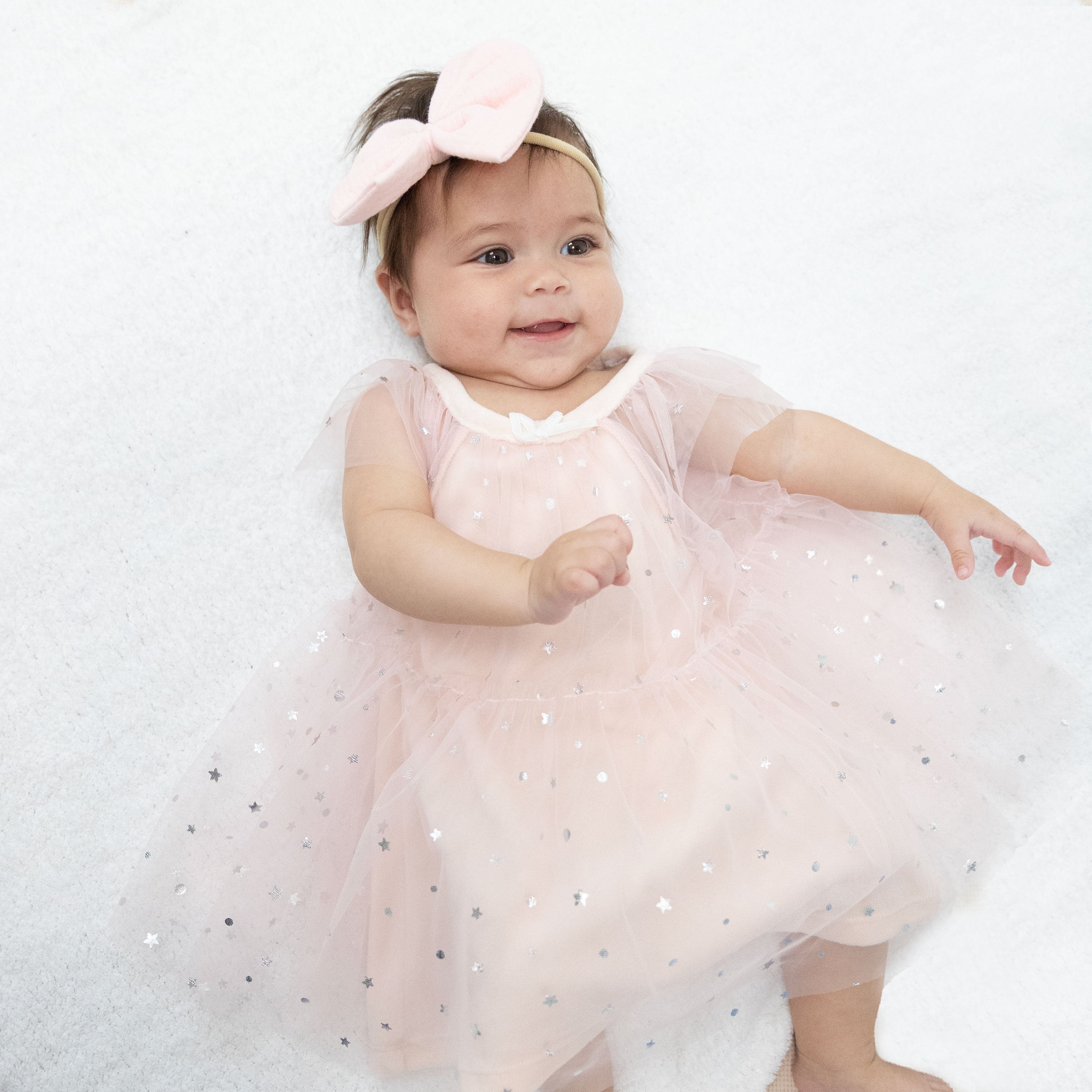 Velour Soft Pink - Tulle Dress