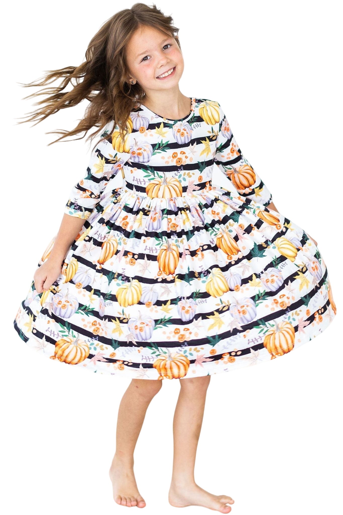 Pumpkins & Peonies Twirl Dress