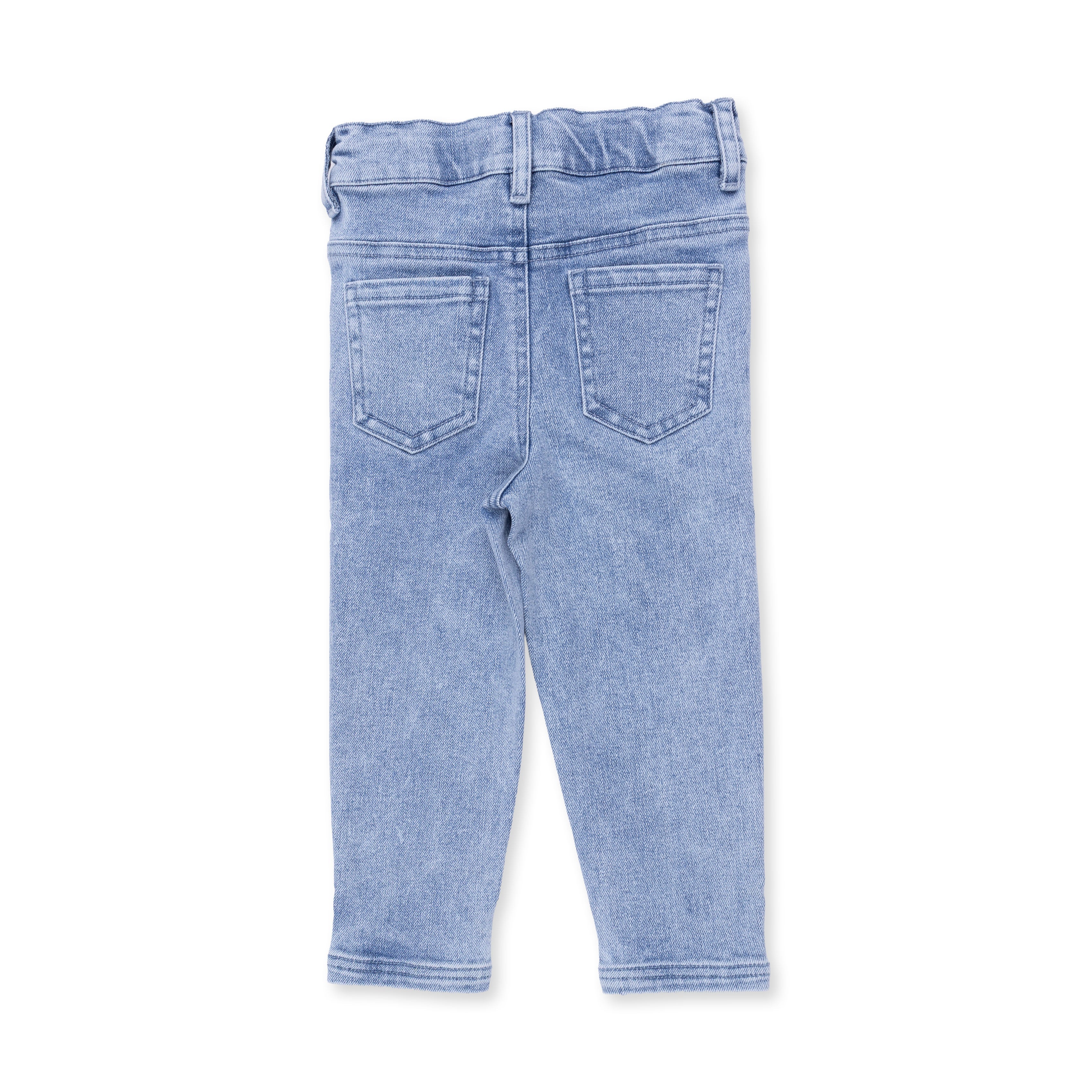 Old School Blue Stretch Denim - Adjustable Pants