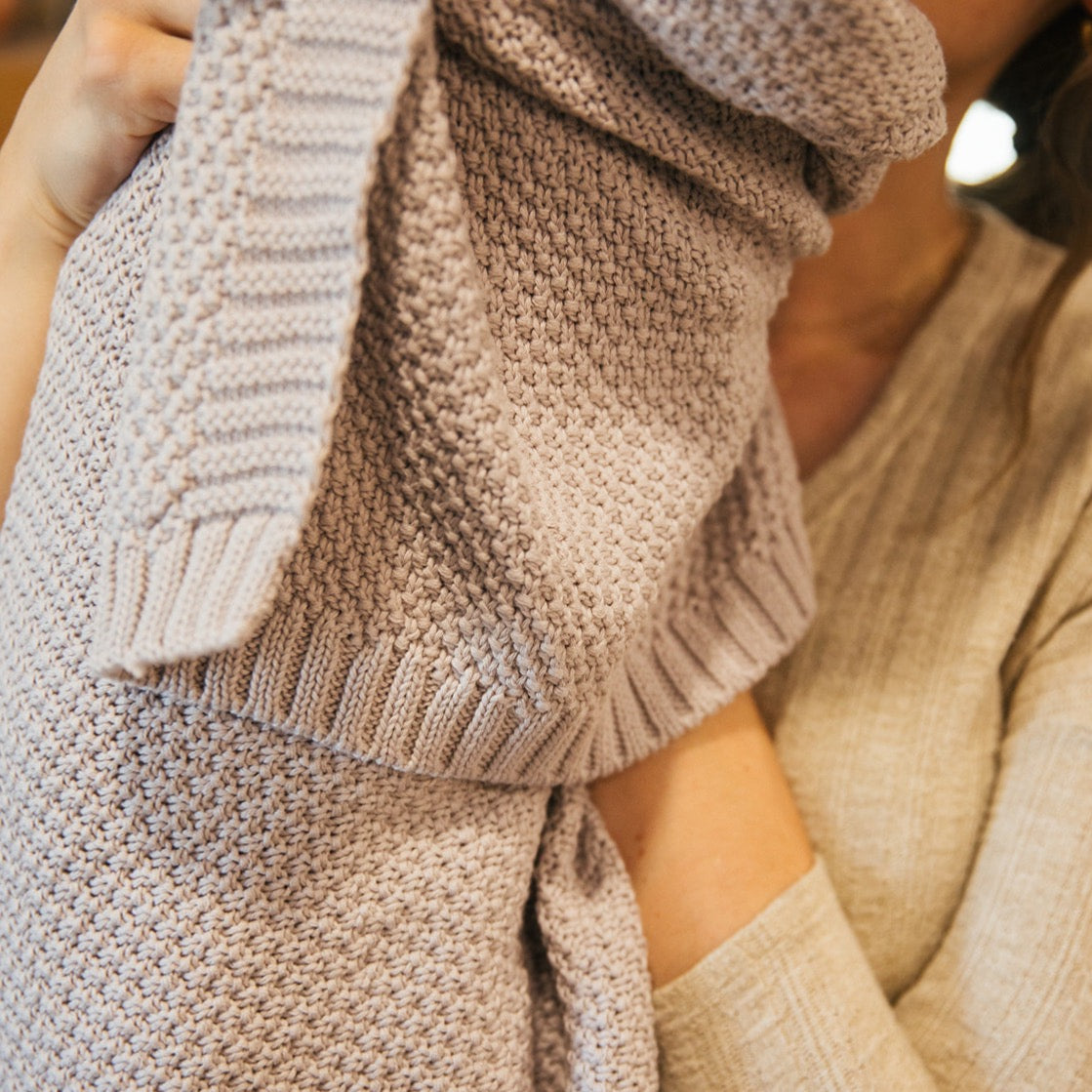 Knitted Blanket<br>thistle