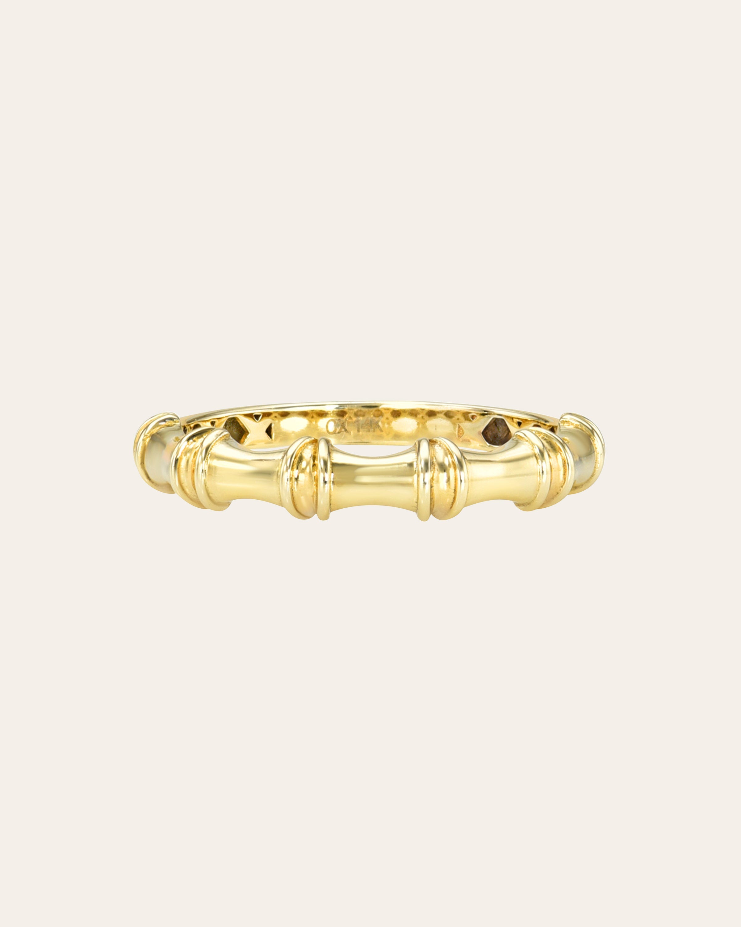 14k Gold Bamboo Ring