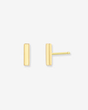 14k Gold Bar Stud Earrings