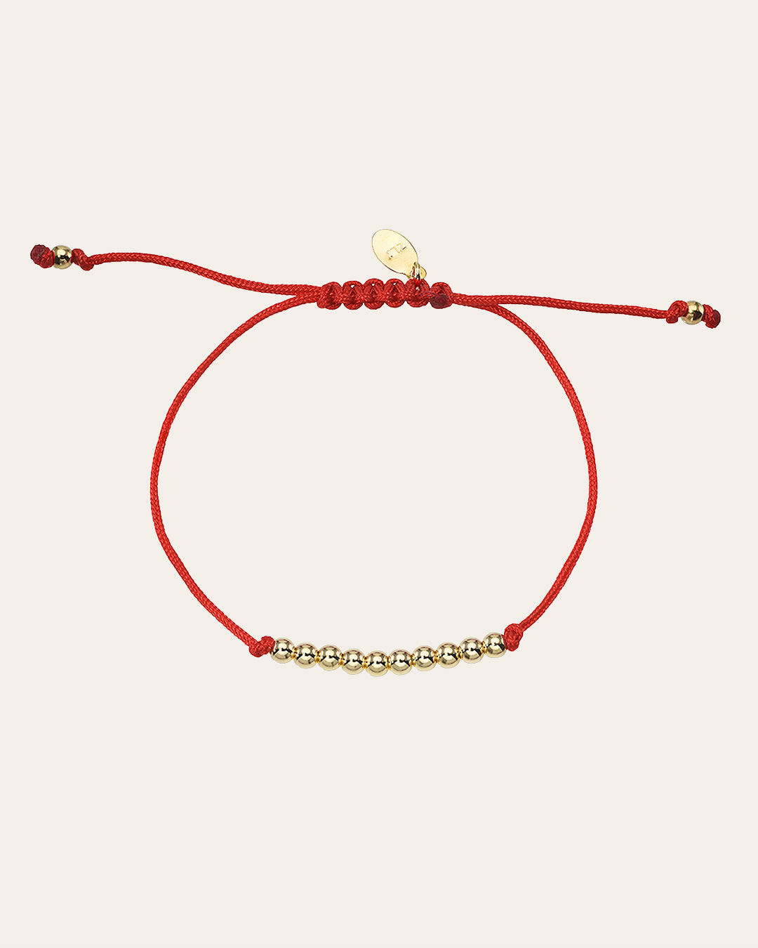 14k Gold Bead Row Fortune Bracelet