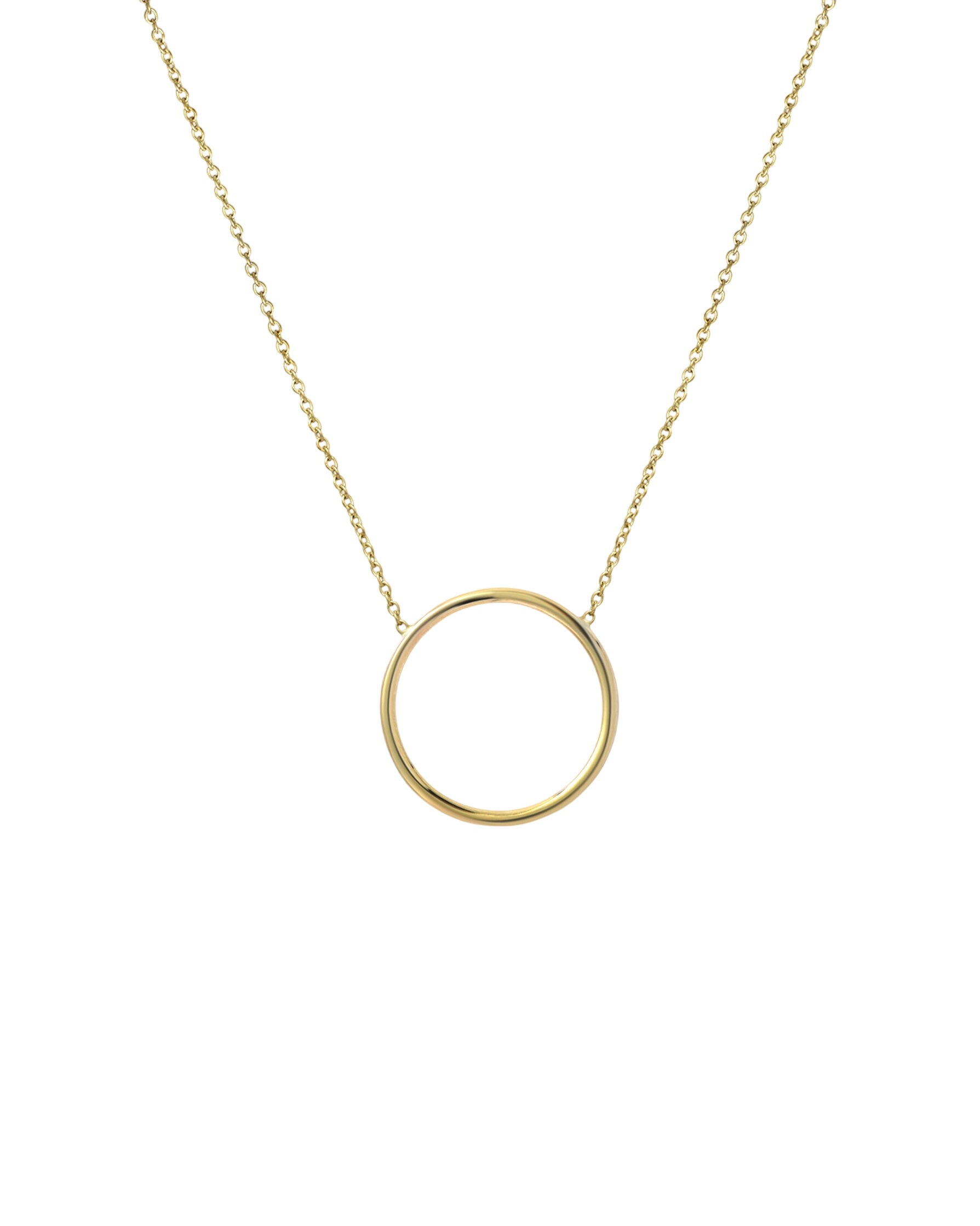 14k Gold Circle Necklace